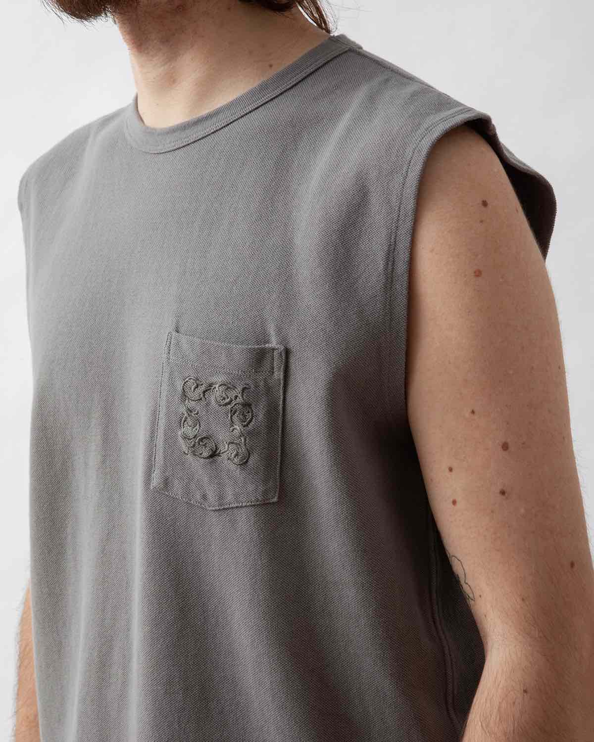 DWELLER N/S TEE COTTON PIQUE OVERDYED