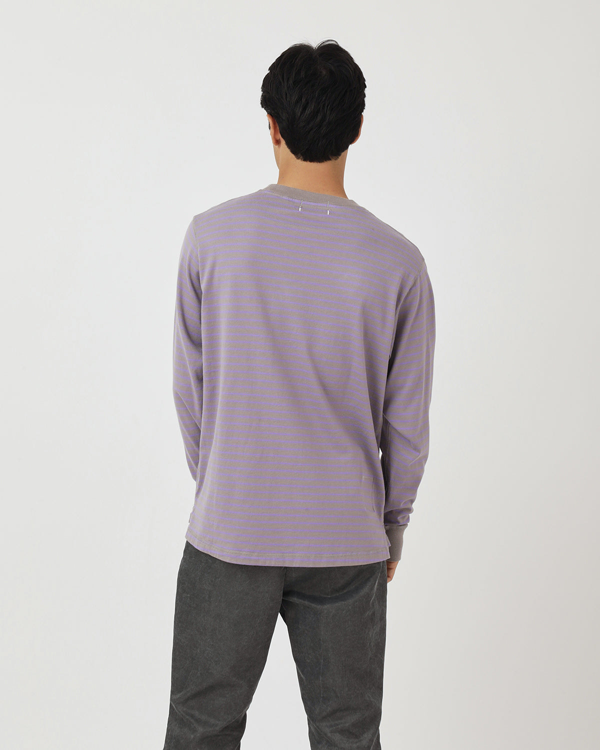 DWELLER L/S TEE COTTON JERSEY BORDER