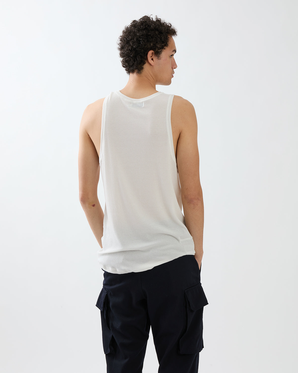 COACH TANK TOP TENCEL CASHMERE SILK RIB