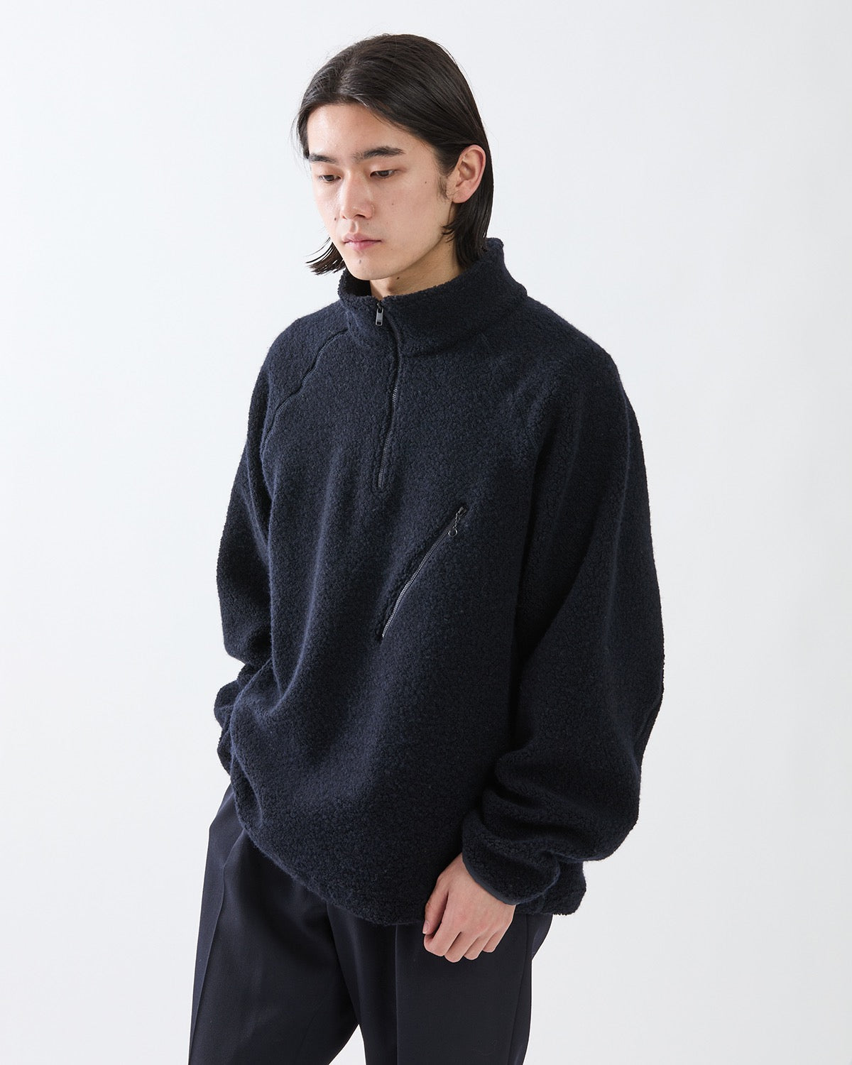 HIKER HALF ZIP PULLOVER WOOL POLY NYLON PILE