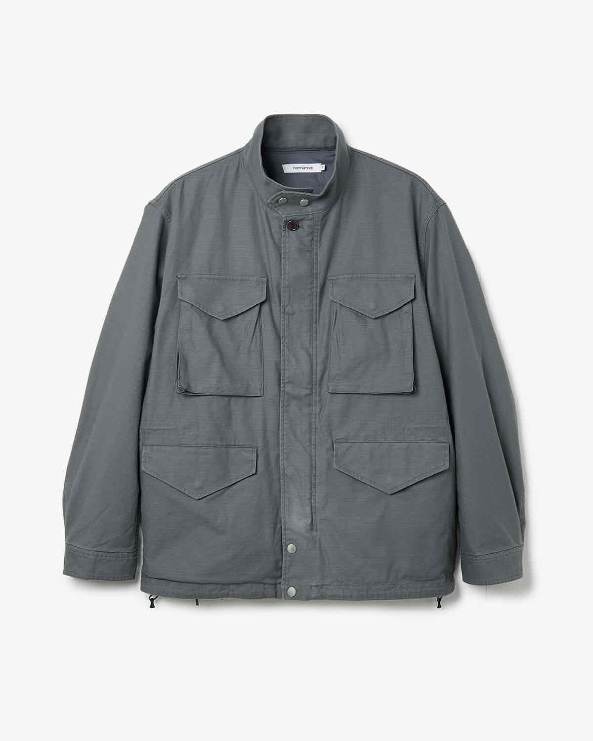 TROOPER JACKET COTTON BACKSATIN PIGMENT DYE WITH WINDSTOPPER®