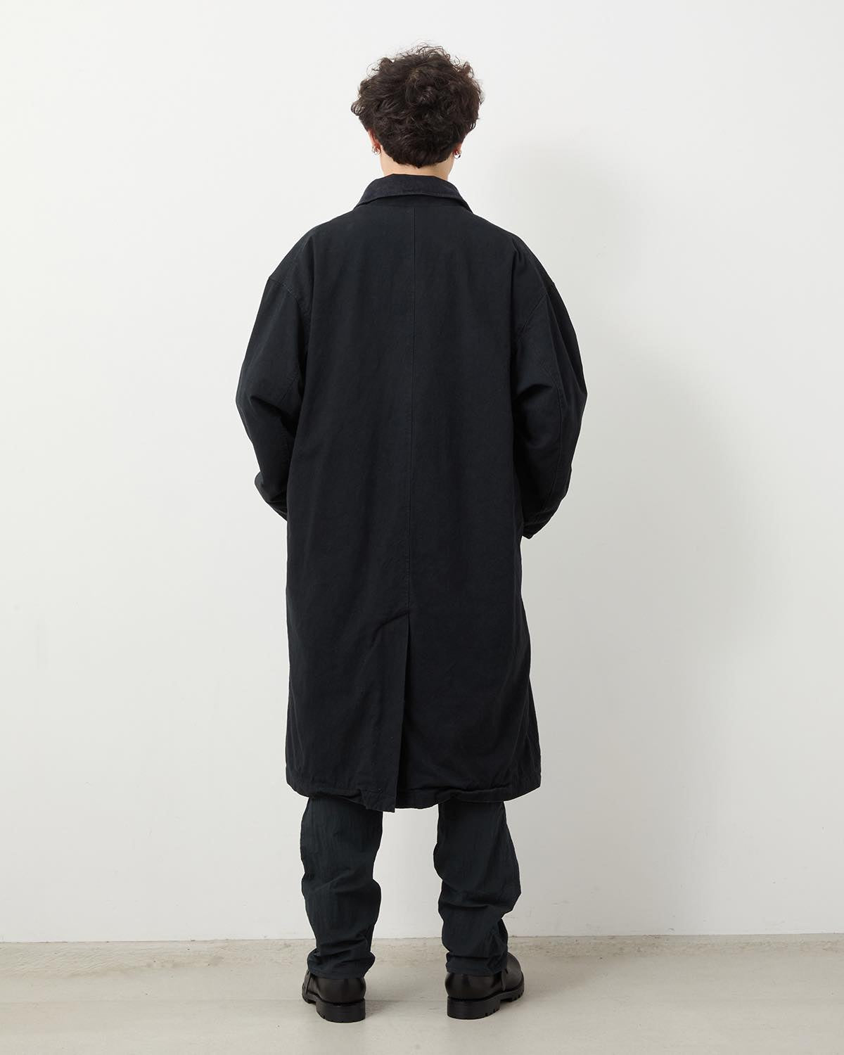 WANDERER LONG COAT C/Li CANVAS SULFUR DYE WITH WINDSTOPPER®