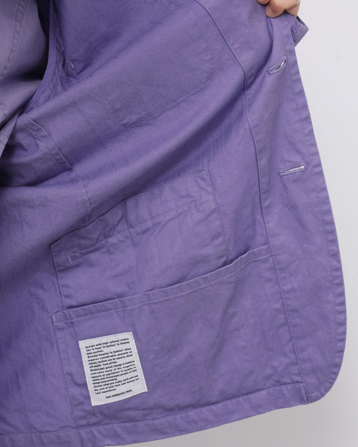 OFFICER 5B JACKET COTTON DOBBY STRIPE PIGMENT DYE