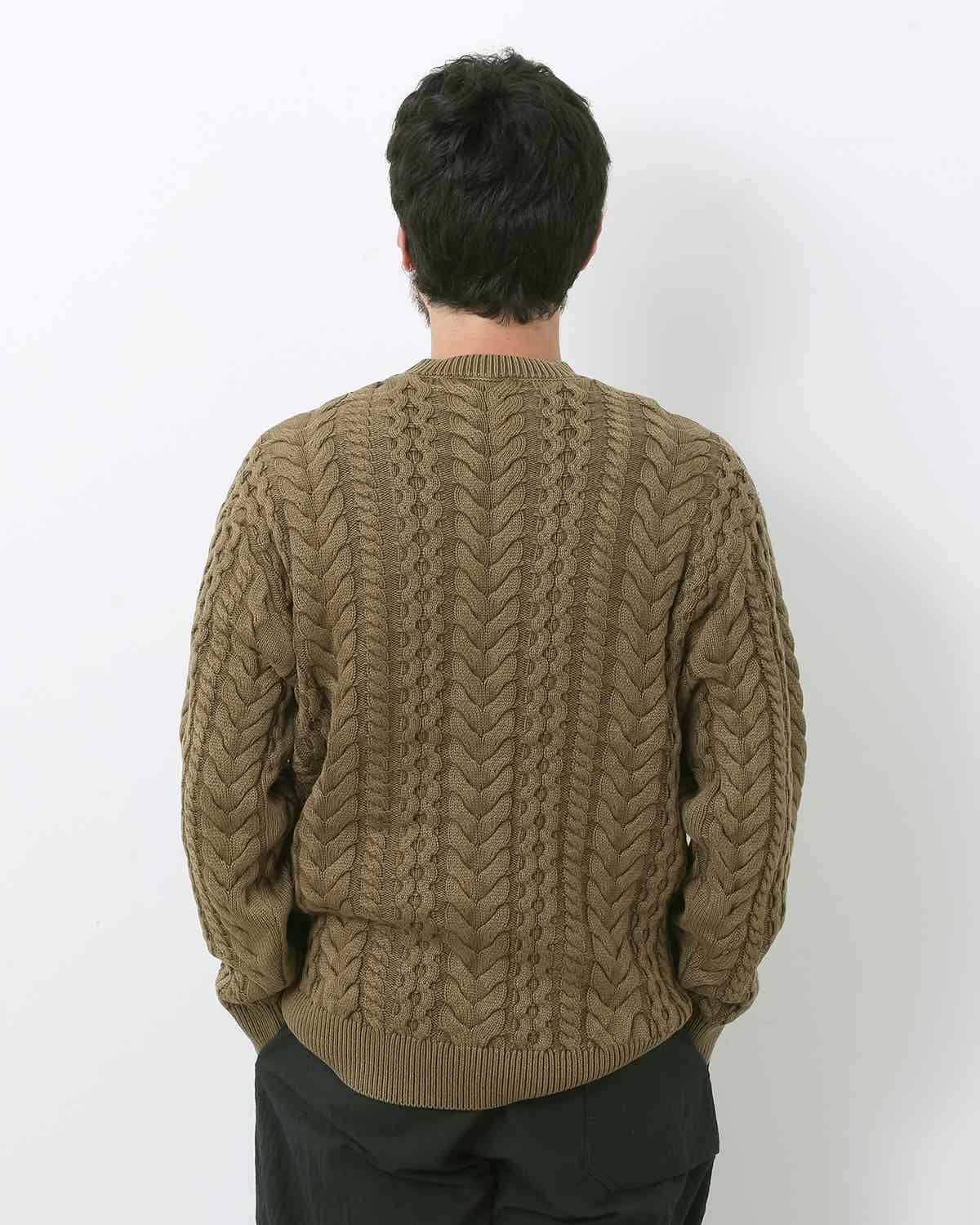 MARINER PULLOVER ARAN SWEATER COTTON YARN