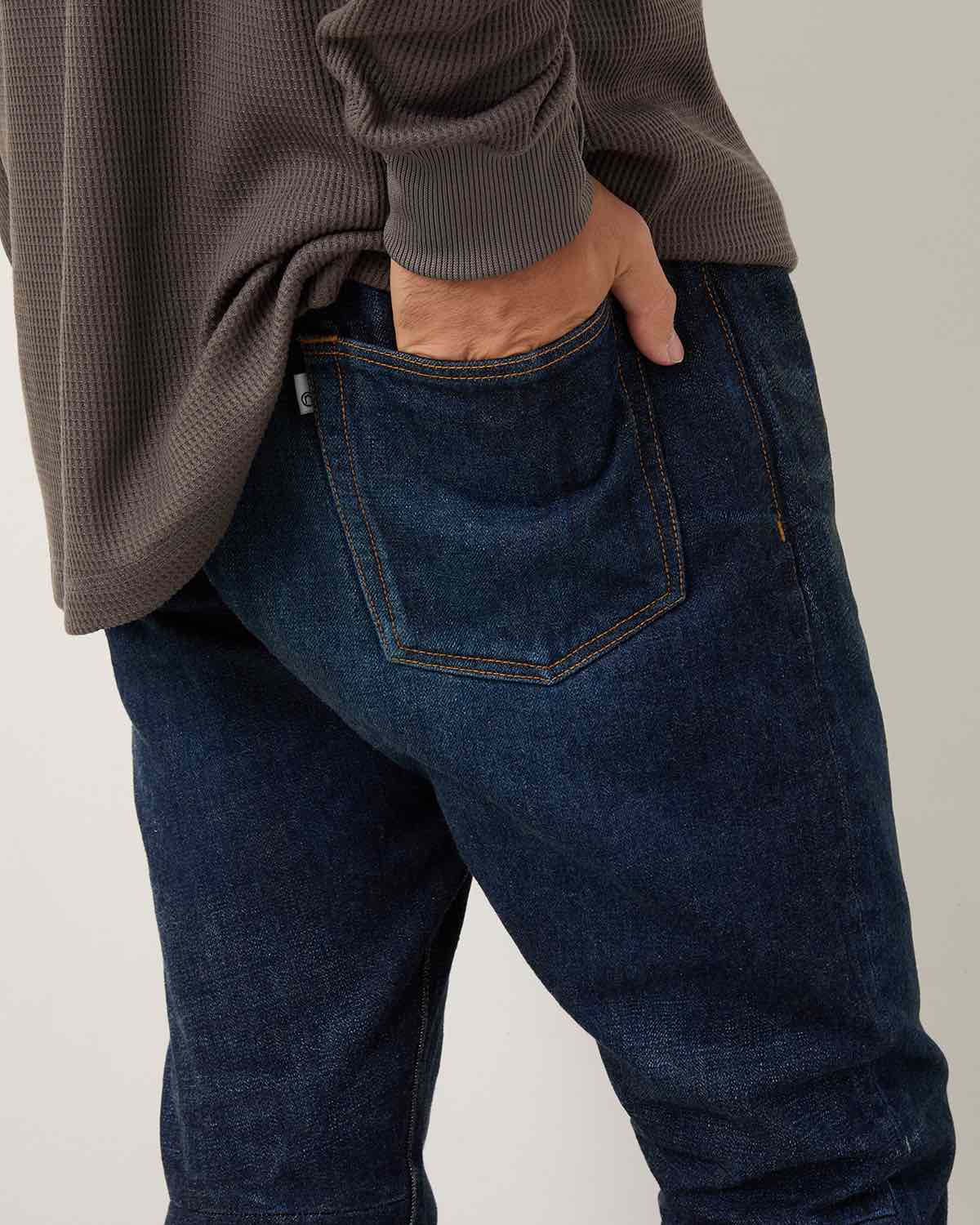 DWELLER 5P JEANS NR COTTON 13.5oz SELVEDGE DENIM VW DARK