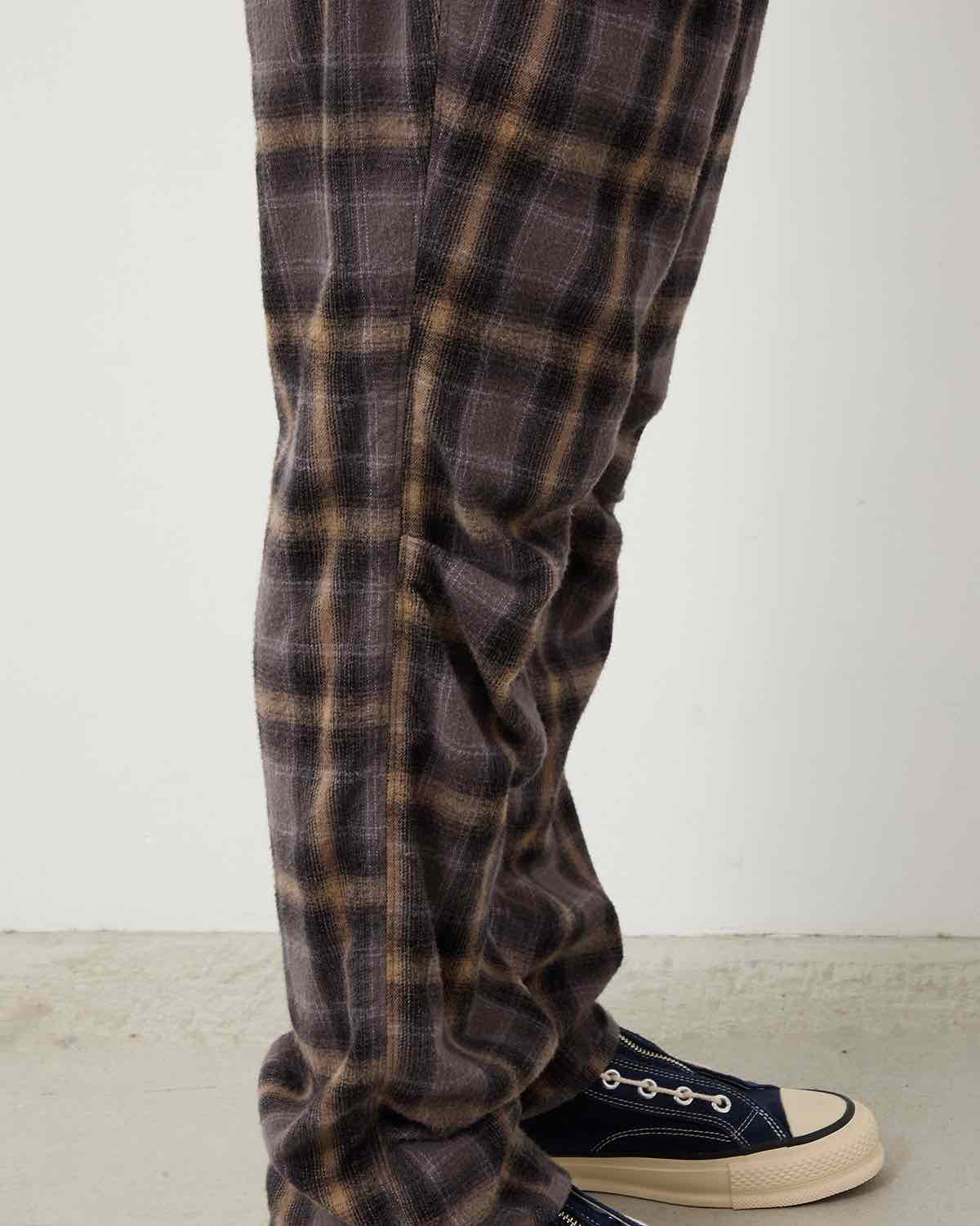 HIKER EASY PANTS COTTON FLANNEL OMBRE CHECK