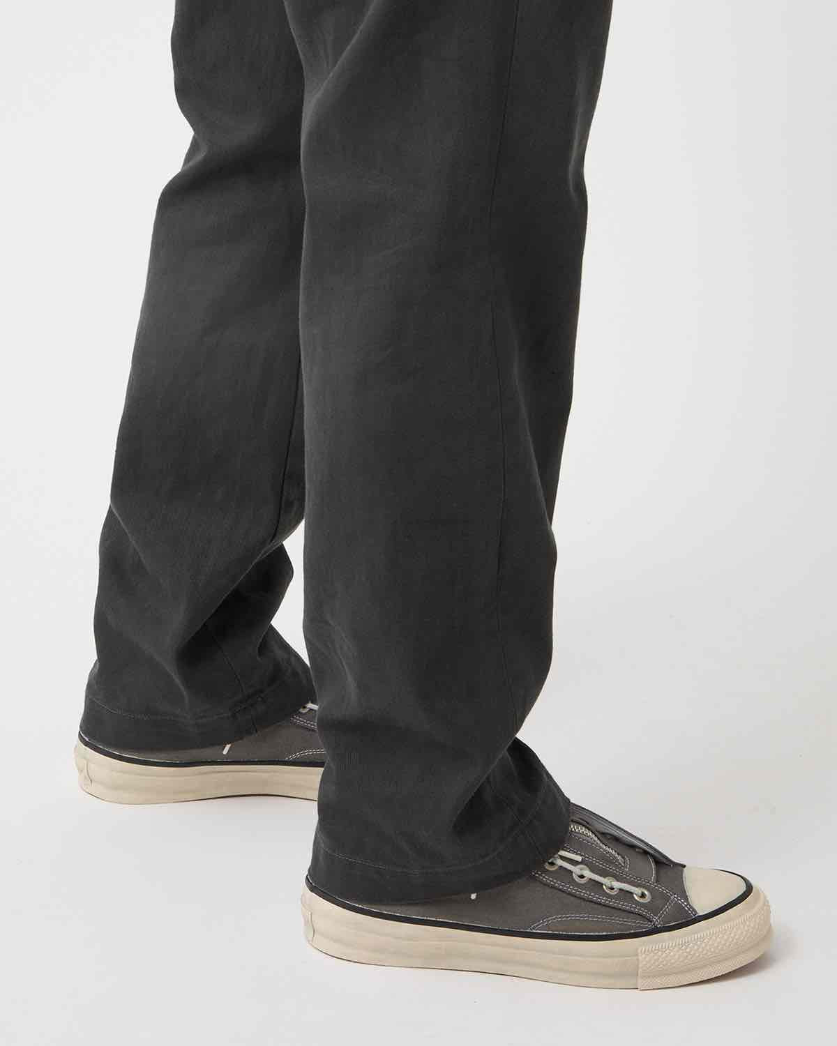 OFFICER CHINO TROUSERS COTTON TWILL PIGMENT DYE
