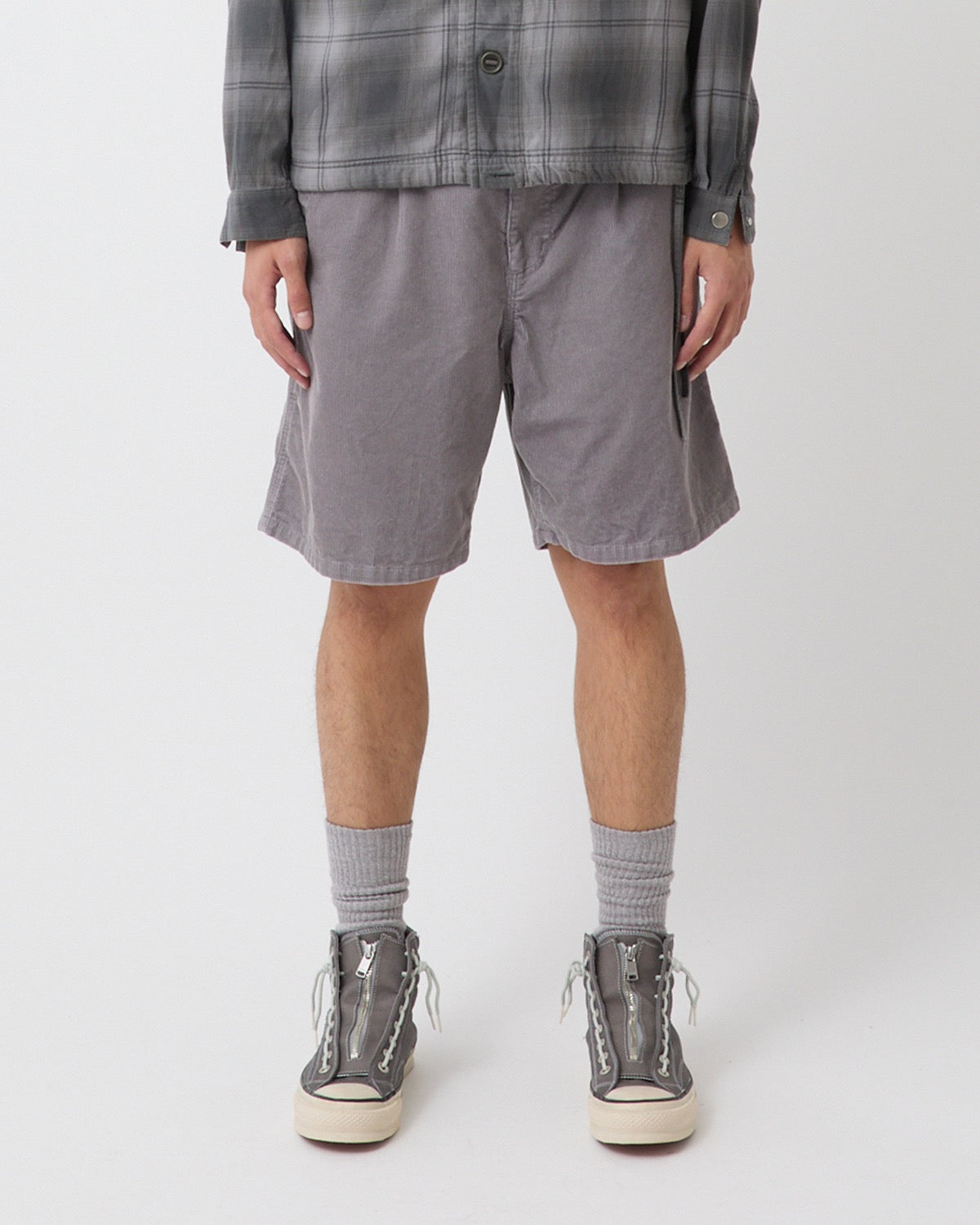 WORKER SHORTS COTTON CORD SULFUR DYE