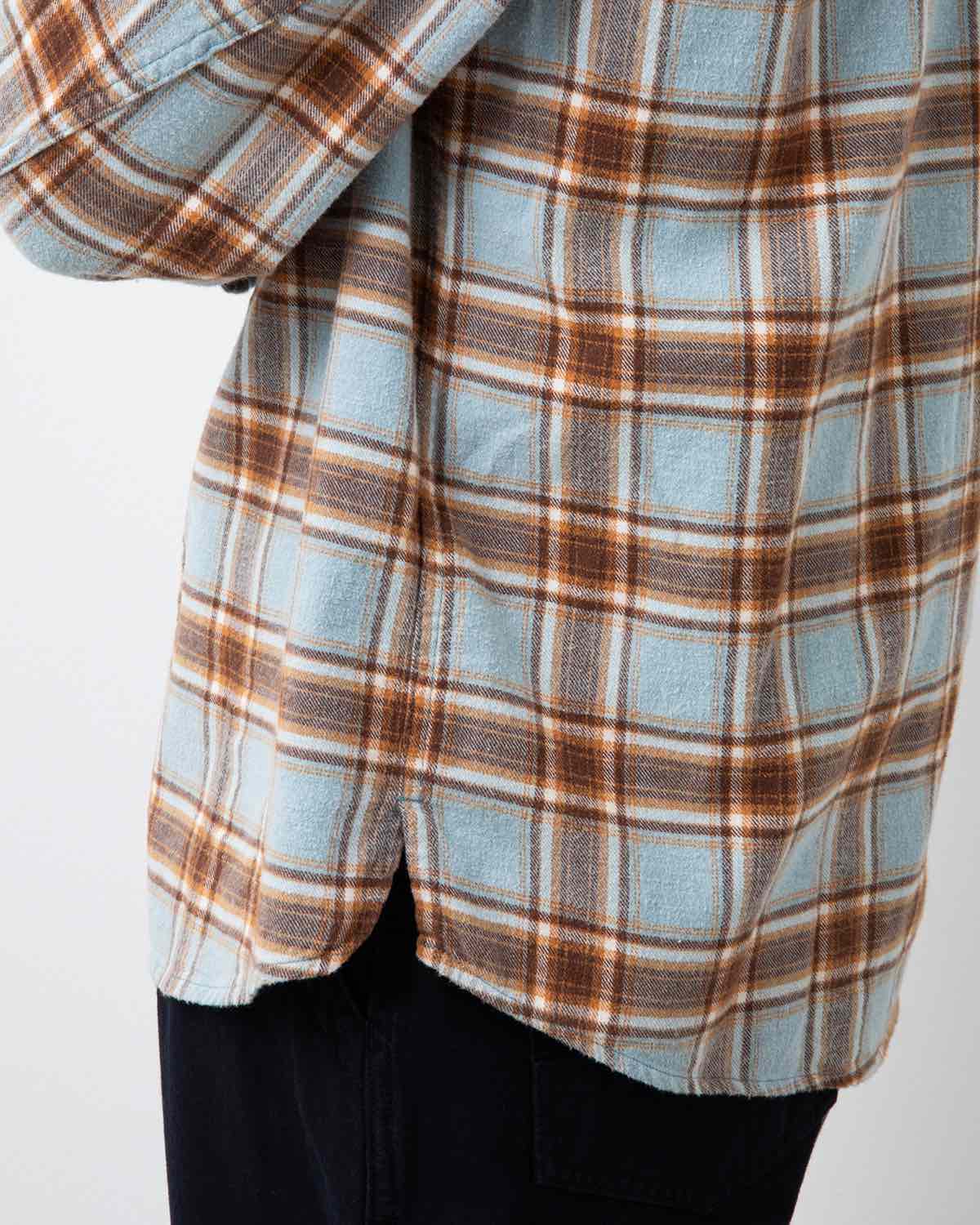 DWELLER B.D. SHIRT COTTON FLANNEL TARTAN CHECK