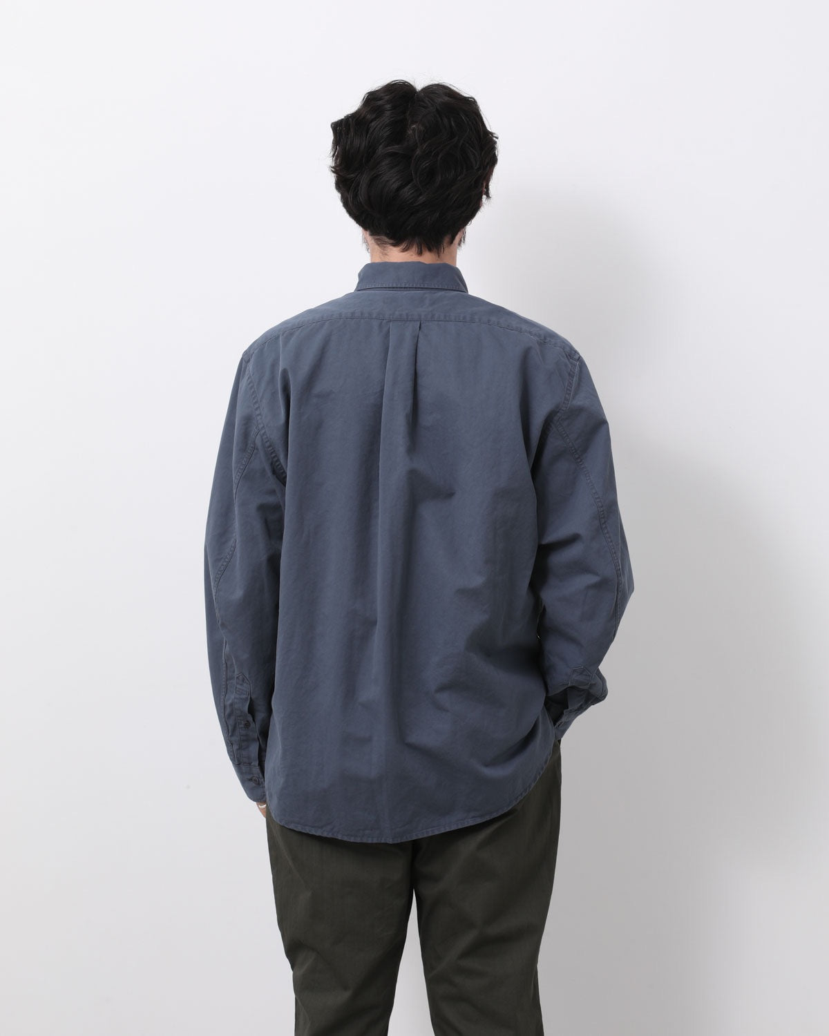 DWELLER B.D. L/S SHIRT C/Li TWILL PIGMENT DYE