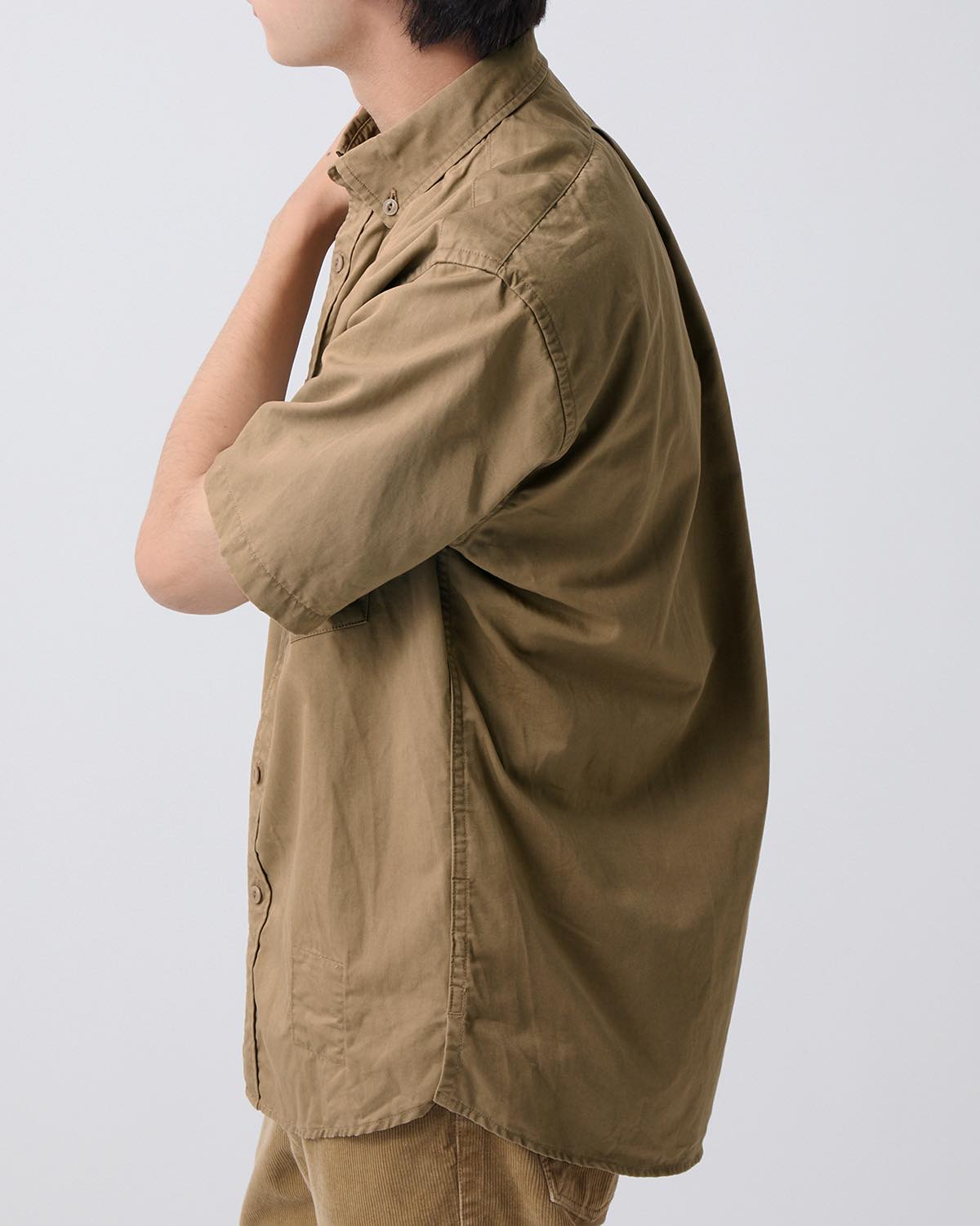 DWELLER B.D. S/S SHIRT C/Li TWILL PIGMENT DYE