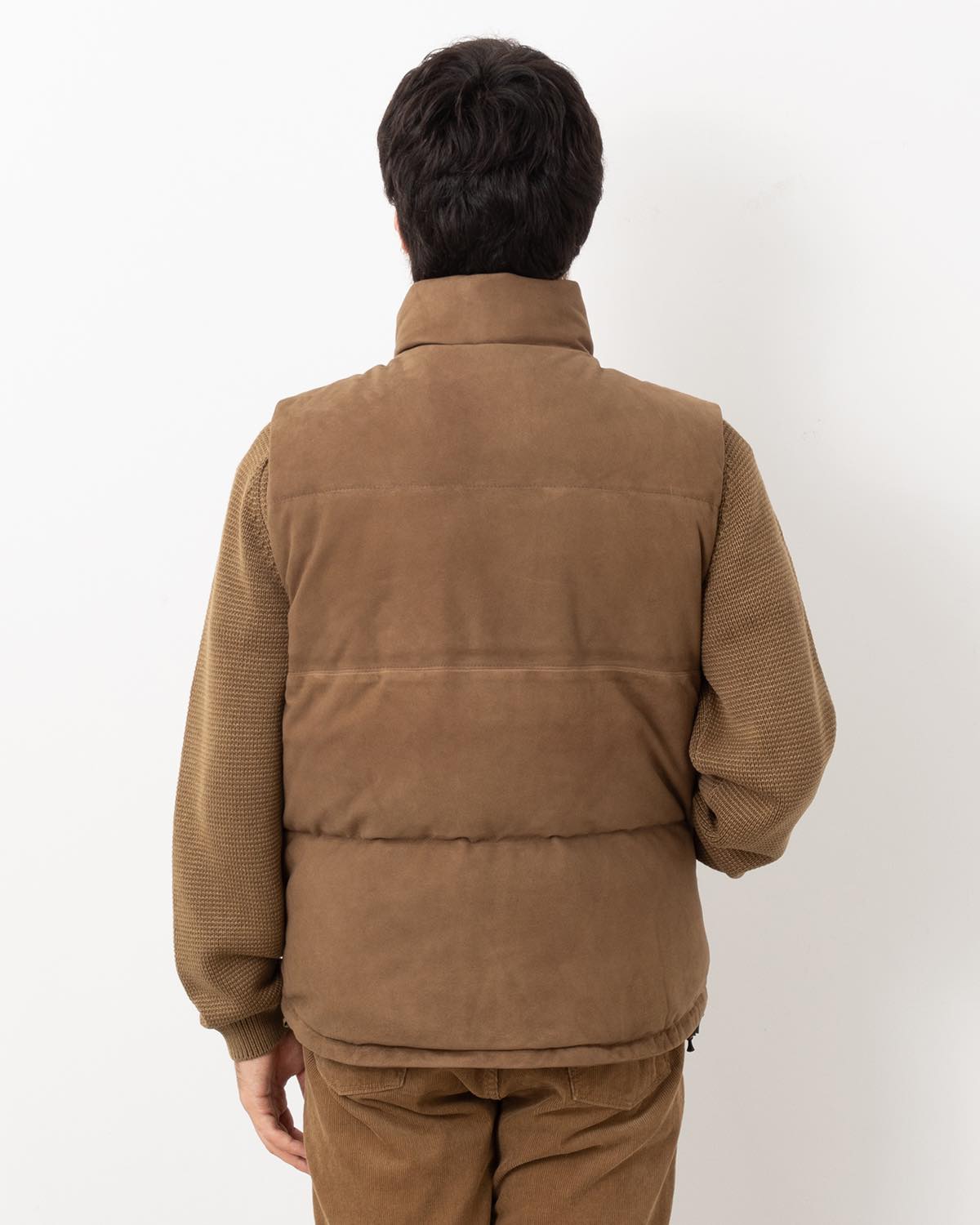 EXPLORER DOWN VEST SHEEP LEATHER WITH WINDSTOPPER®