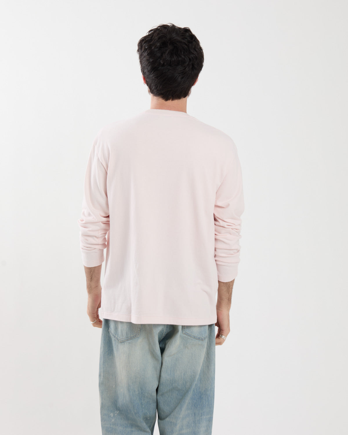 BRUSHED ORGANIC COTTON JERSEY L/S TEE