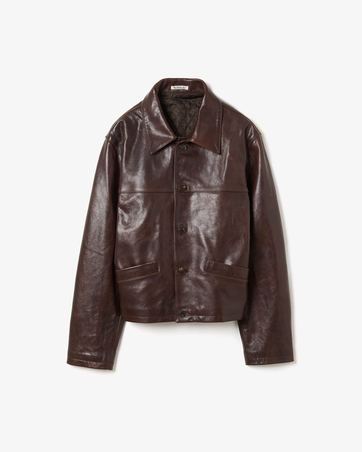 ジャケット・アウター AURALEE HEAVY LAMB LEATHER BLOUSON 4 HEAVY LAMB LEATHER ZIP BLOUSON (A24AB01LA) | AURALEE