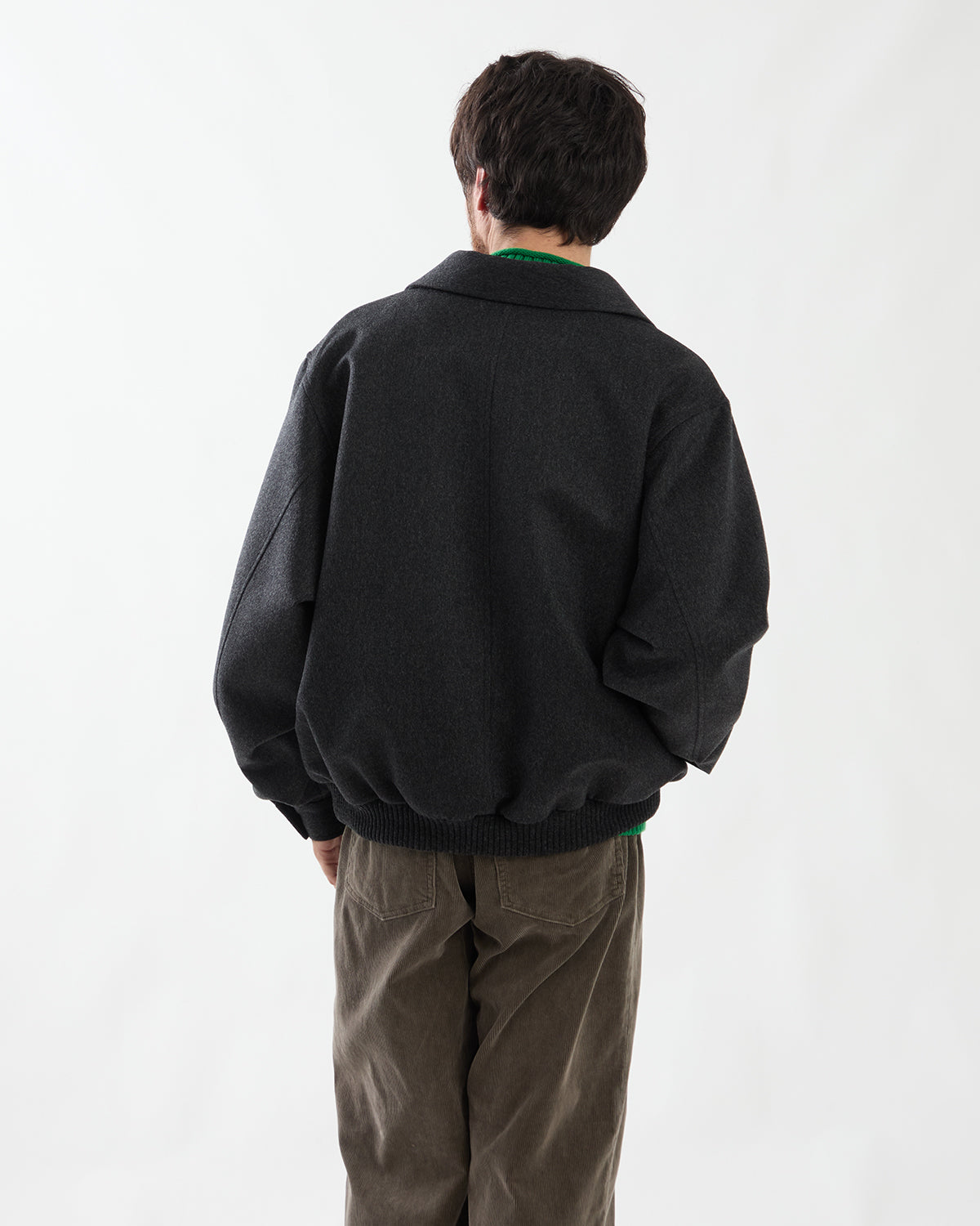 CASHMERE MOLESKIN ZIP BLOUSON