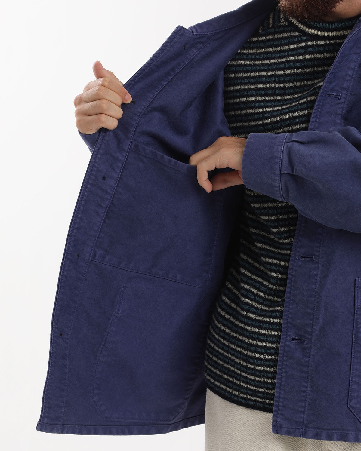 GARMENT-DYED ORGANIC COTTON HEAVY MOLESKIN COVERALL