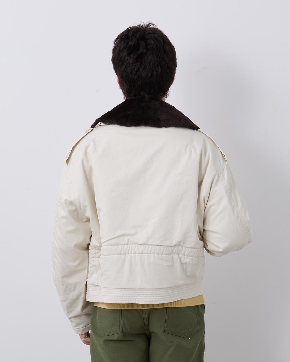 WASHED FINX COTTON GABARDINE FLIGHT BLOUSON