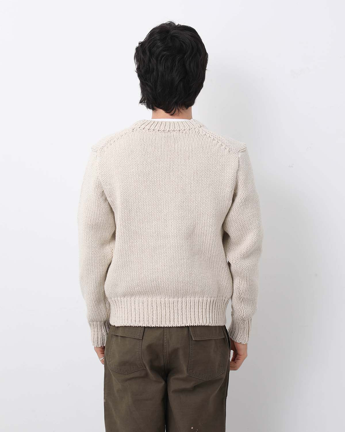 WOOL CASHMERE FELTED KNIT CARDIGAN