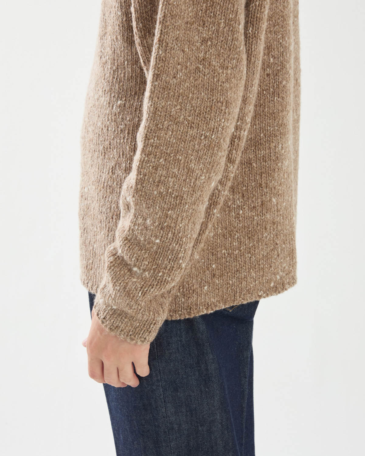 LOW-GAUGE HOMESPUN TWEED KNIT P/O