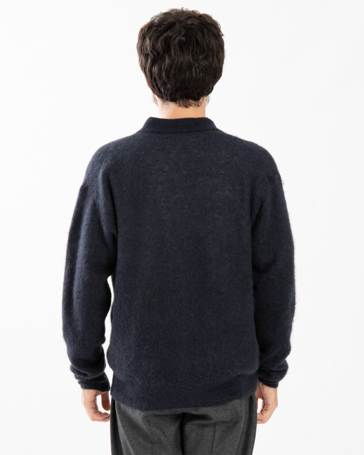 BABY SURI ALPACA SHEER KNIT SKIPPER POLO