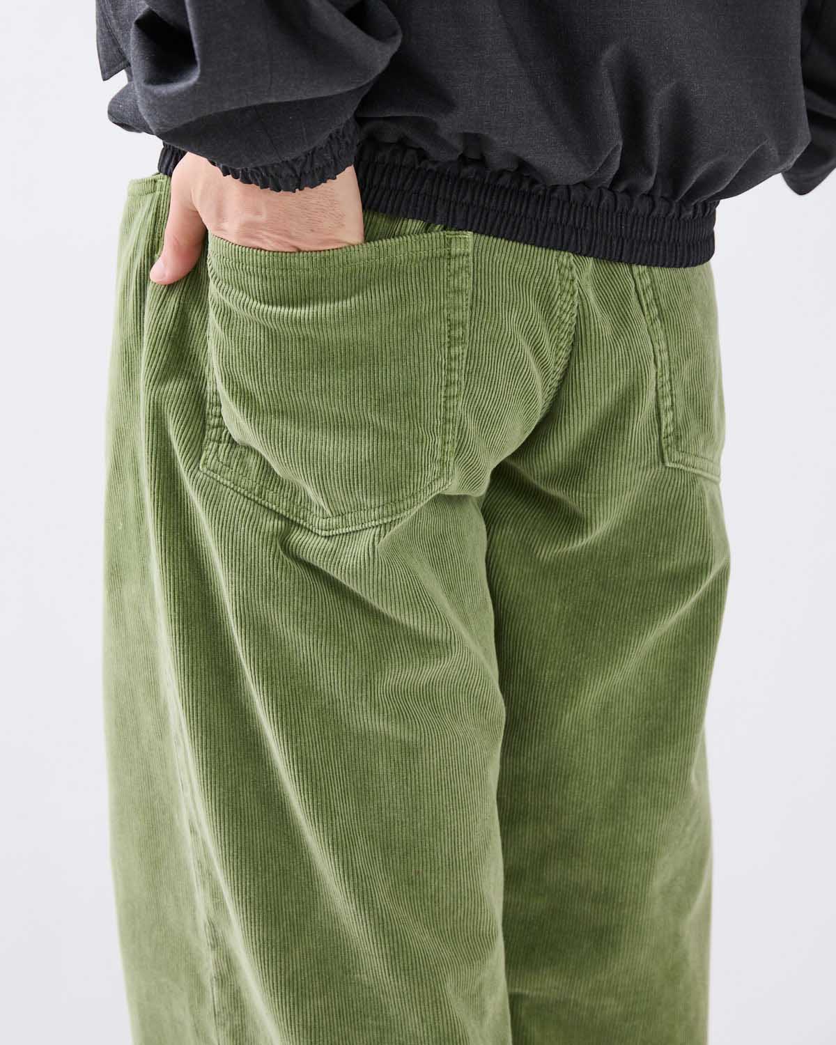 GARMENT-DYED FINX CORDUROY 5P WIDE PANTS