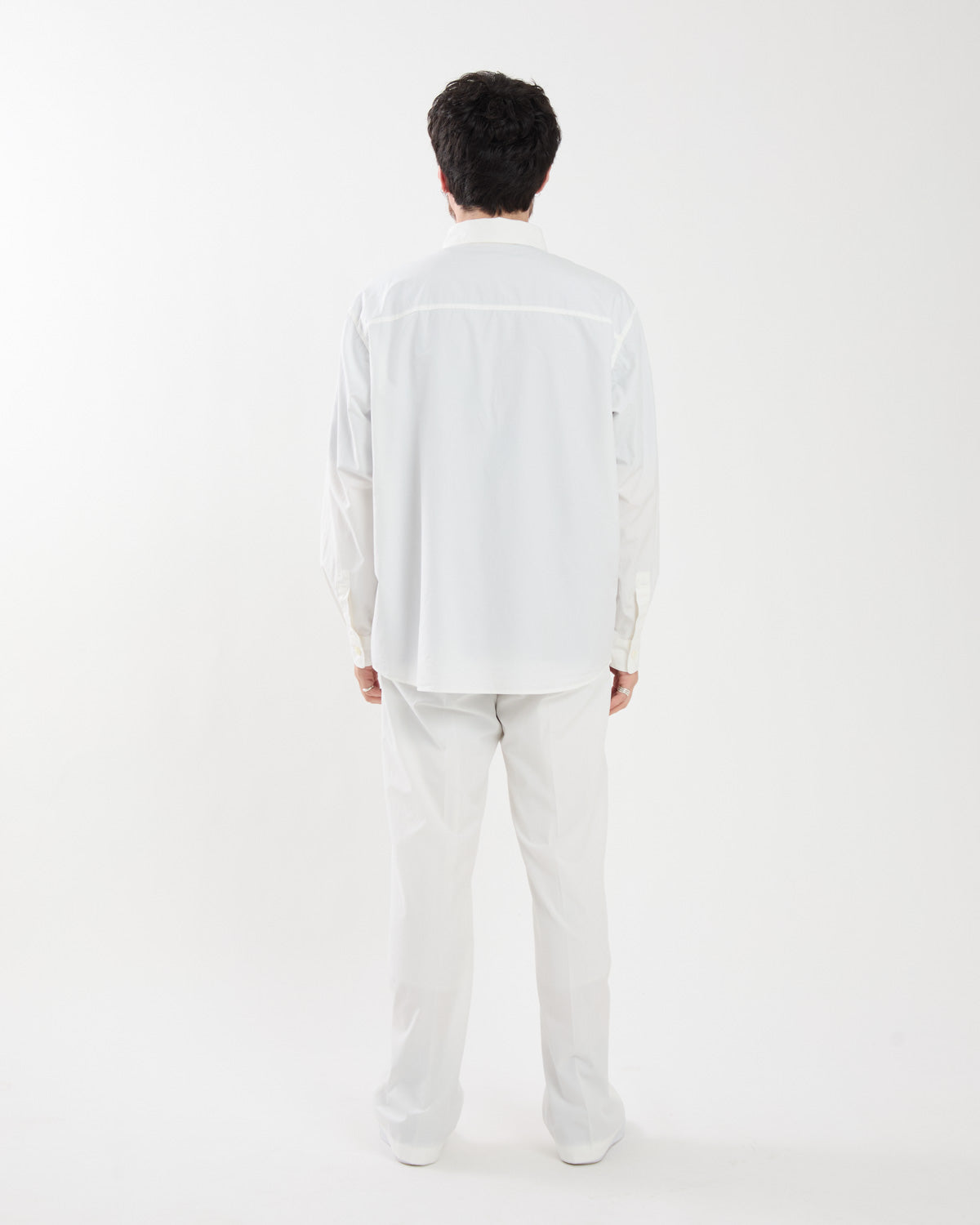 GARMENT-DYED FINX SHUTTLE WEATHER ONE-TUCK SLACKS