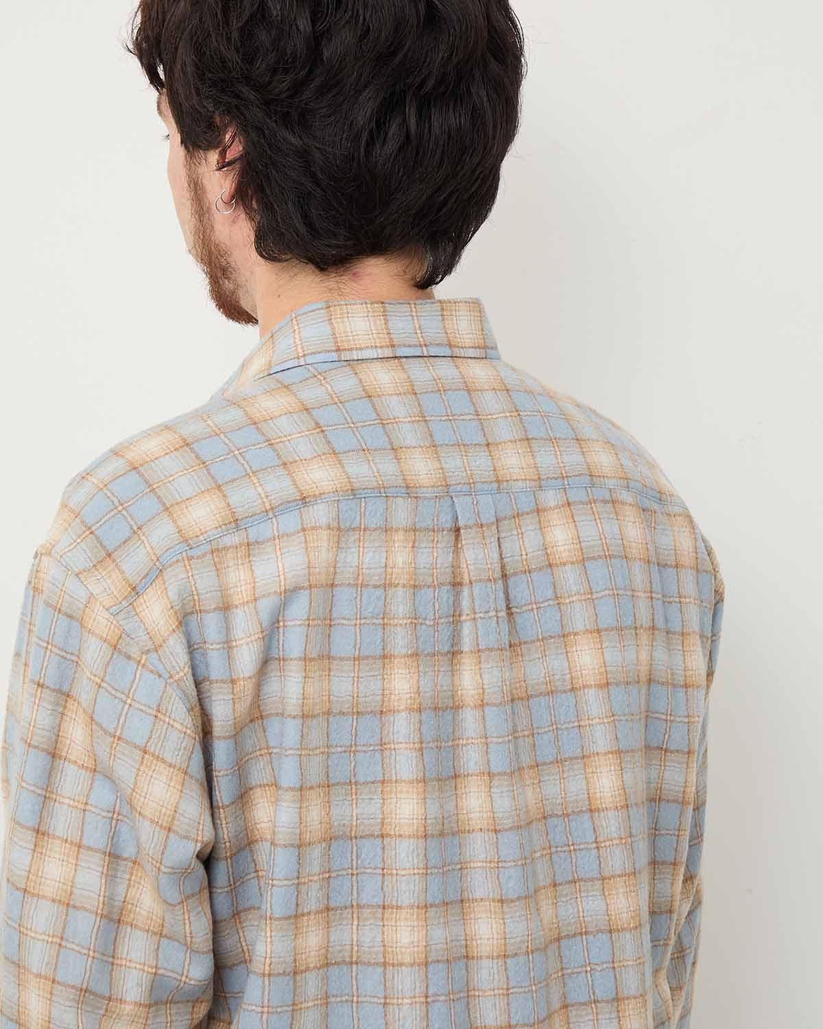 AIRY WOOL CHECK SHIRT