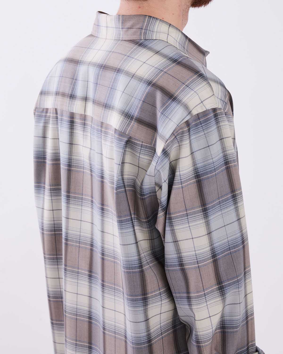 SUPER LIGHT WOOL CHECK SHIRT