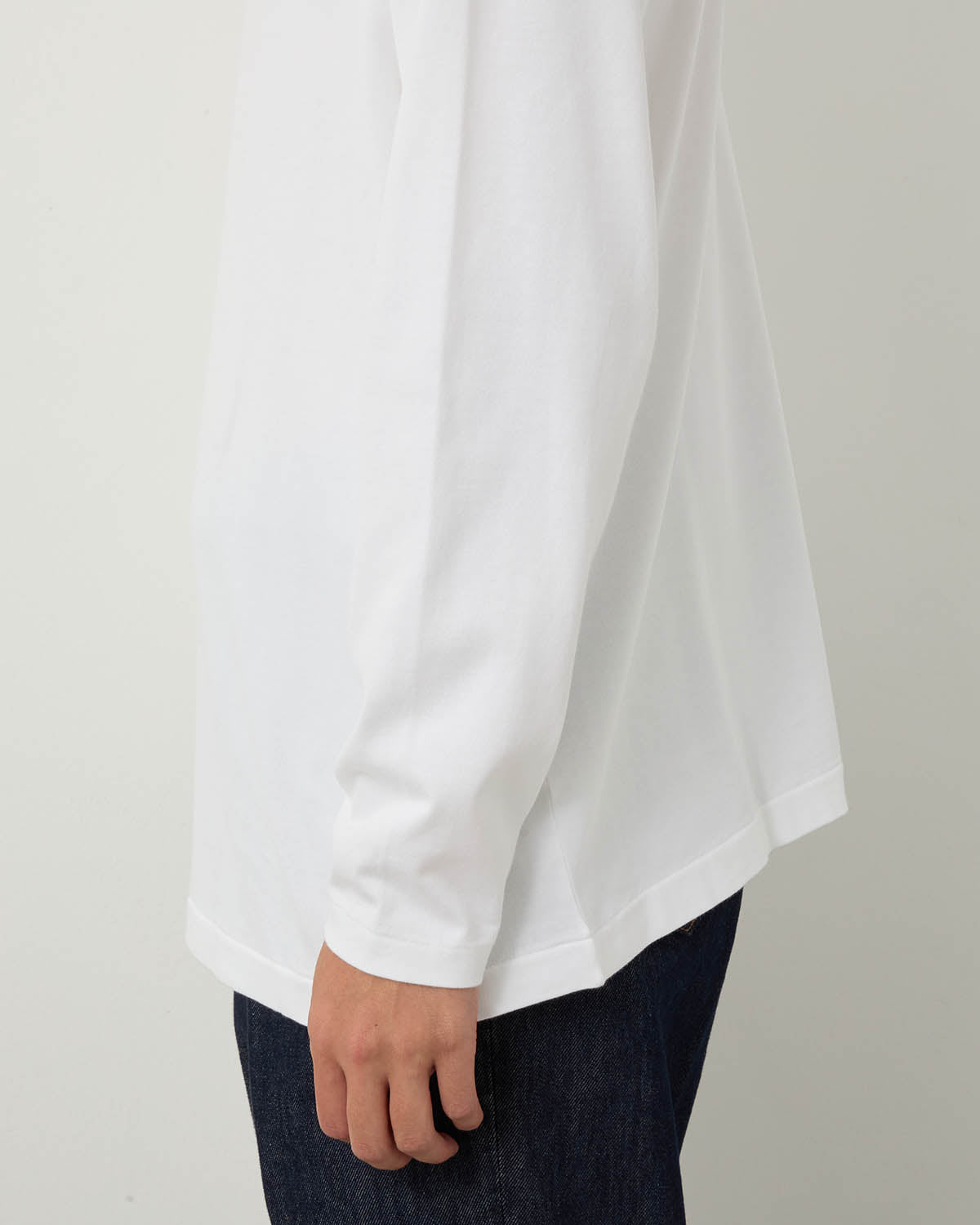 LUSTER PLAITING BOAT-NECK L/S TEE