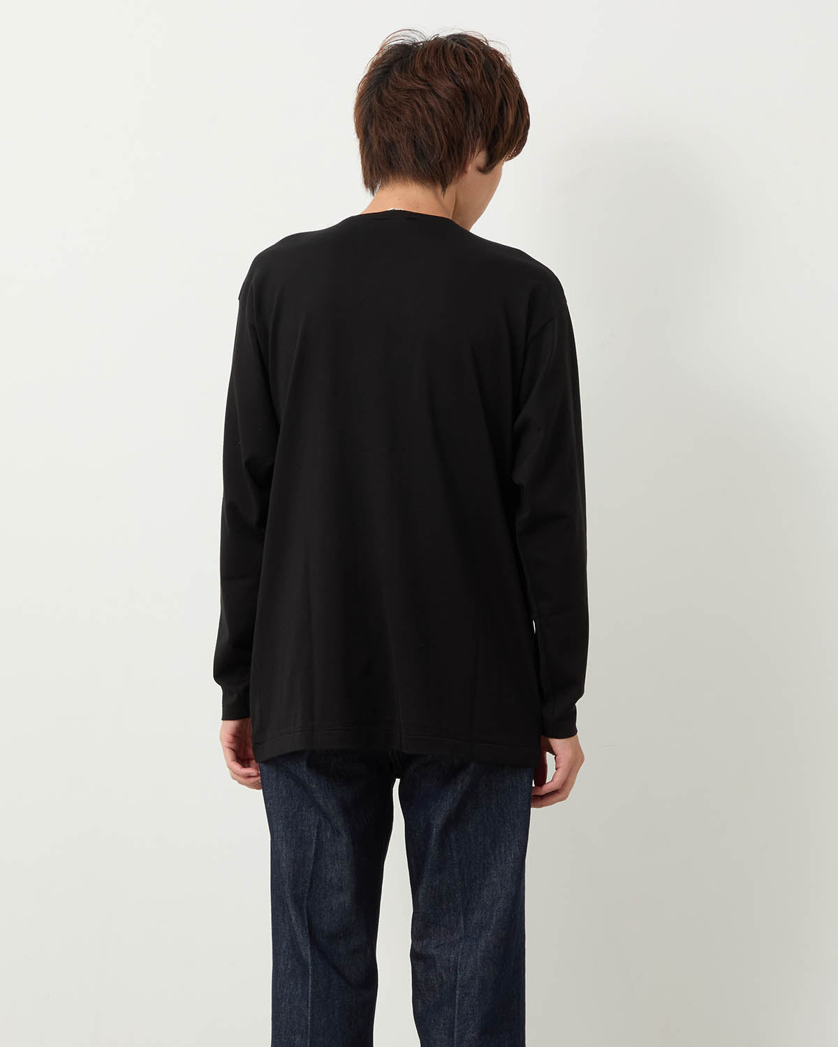 LUSTER PLAITING BOAT-NECK L/S TEE