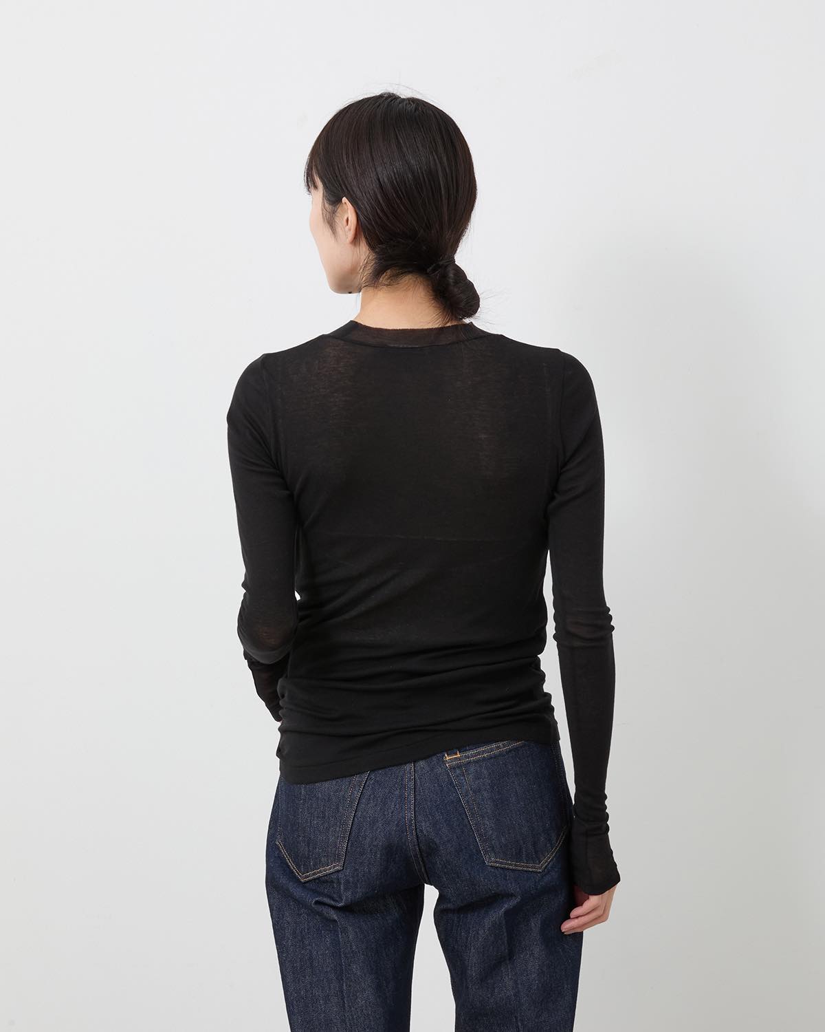 SUPER HIGH GAUGE SHEER RIB L/S TEE
