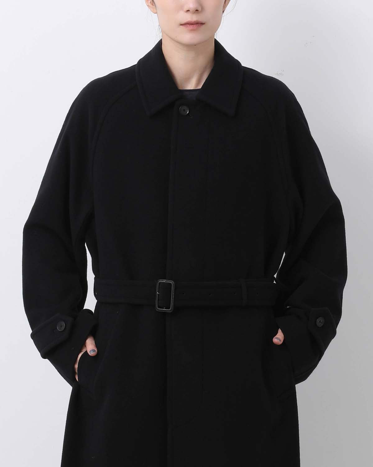 SUPER FINE WOOL MOSSER SOUTIEN COLLAR COAT