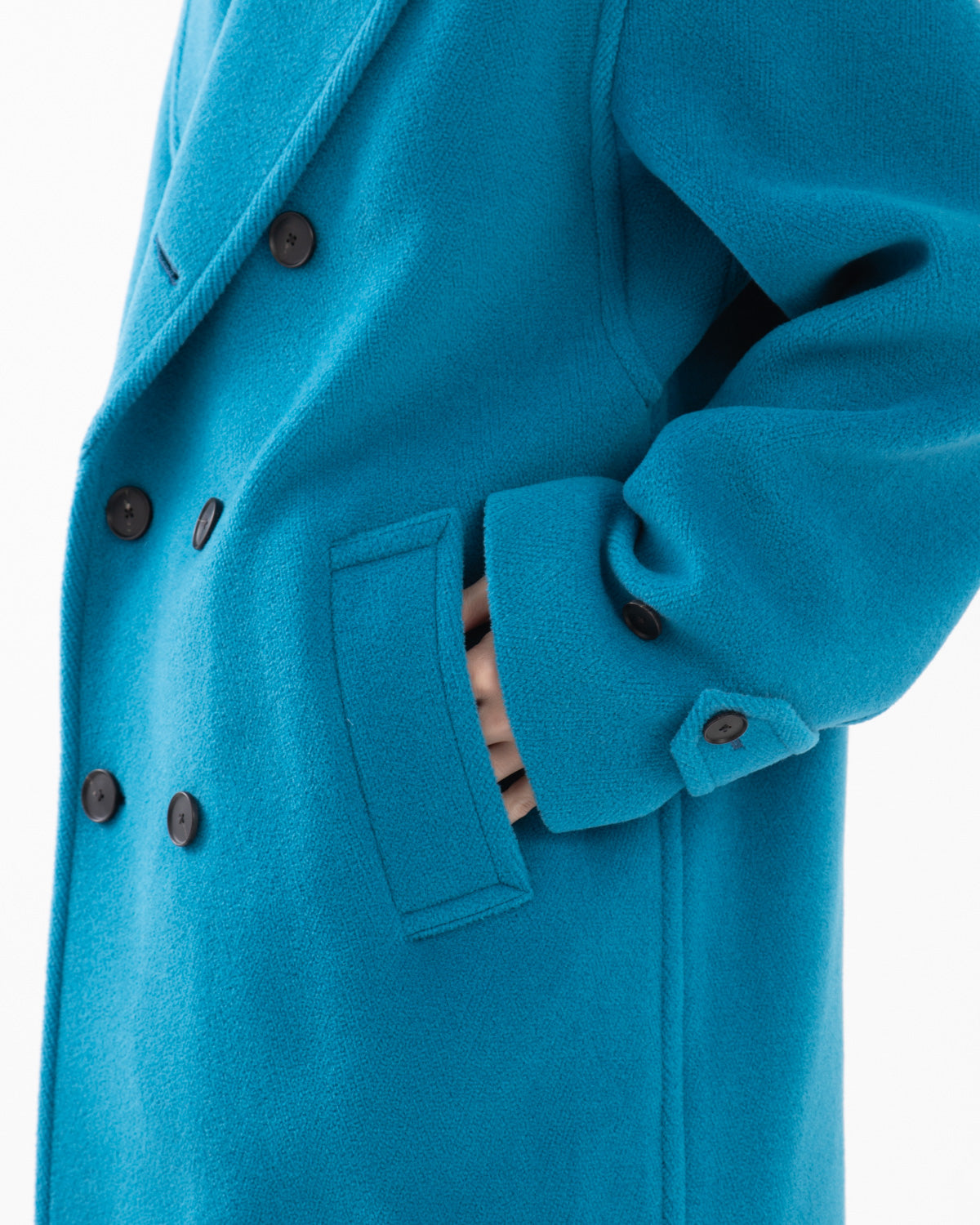 WOOL HERRINGBONE SHAWL COLLAR COAT (WOMEN'S)