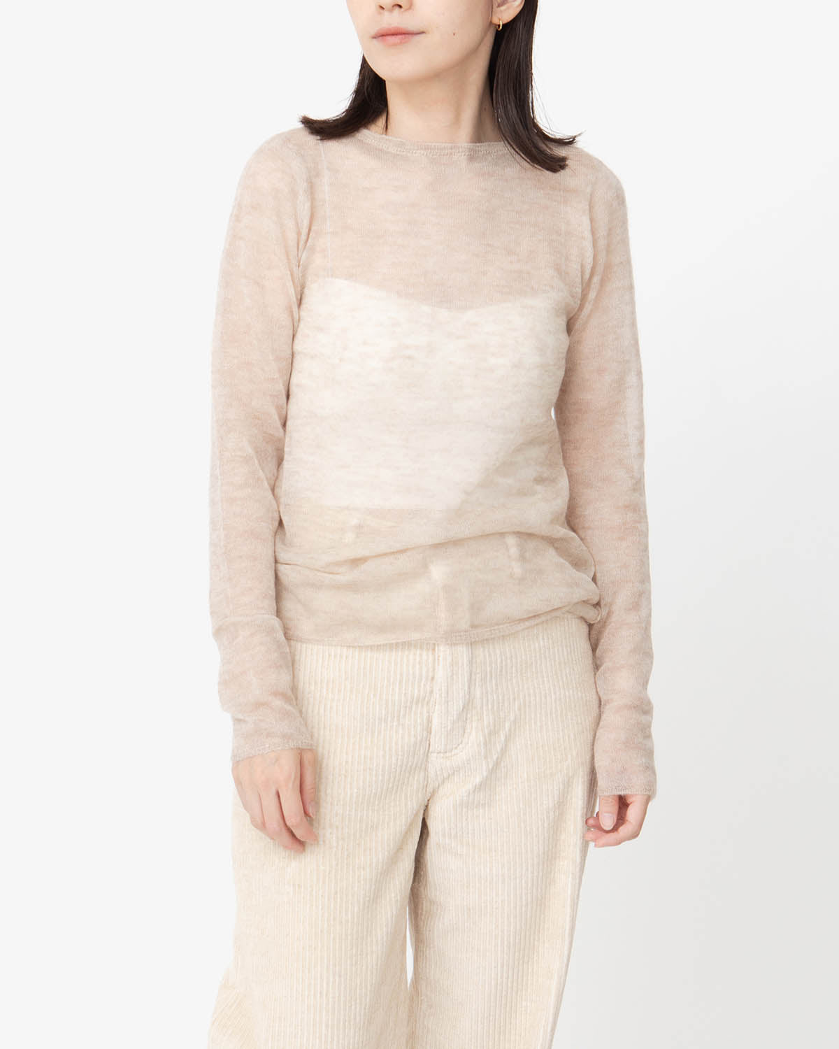 KID MOHAIR SHEER KNIT BOAT NECK P/O – COVERCHORD