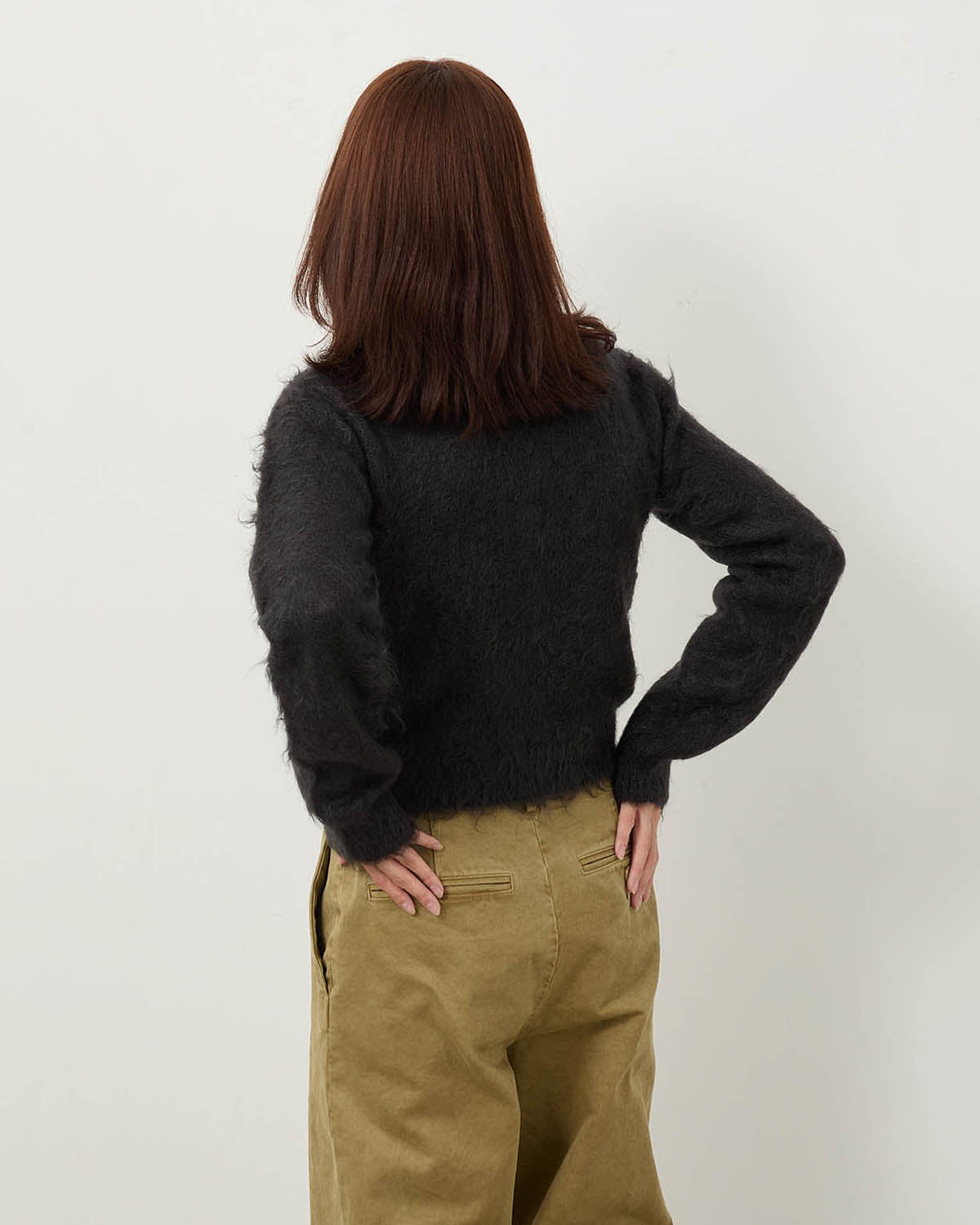 BRUSHED SUPER KID MOHAIR KNIT POLO (WOMEN'S)