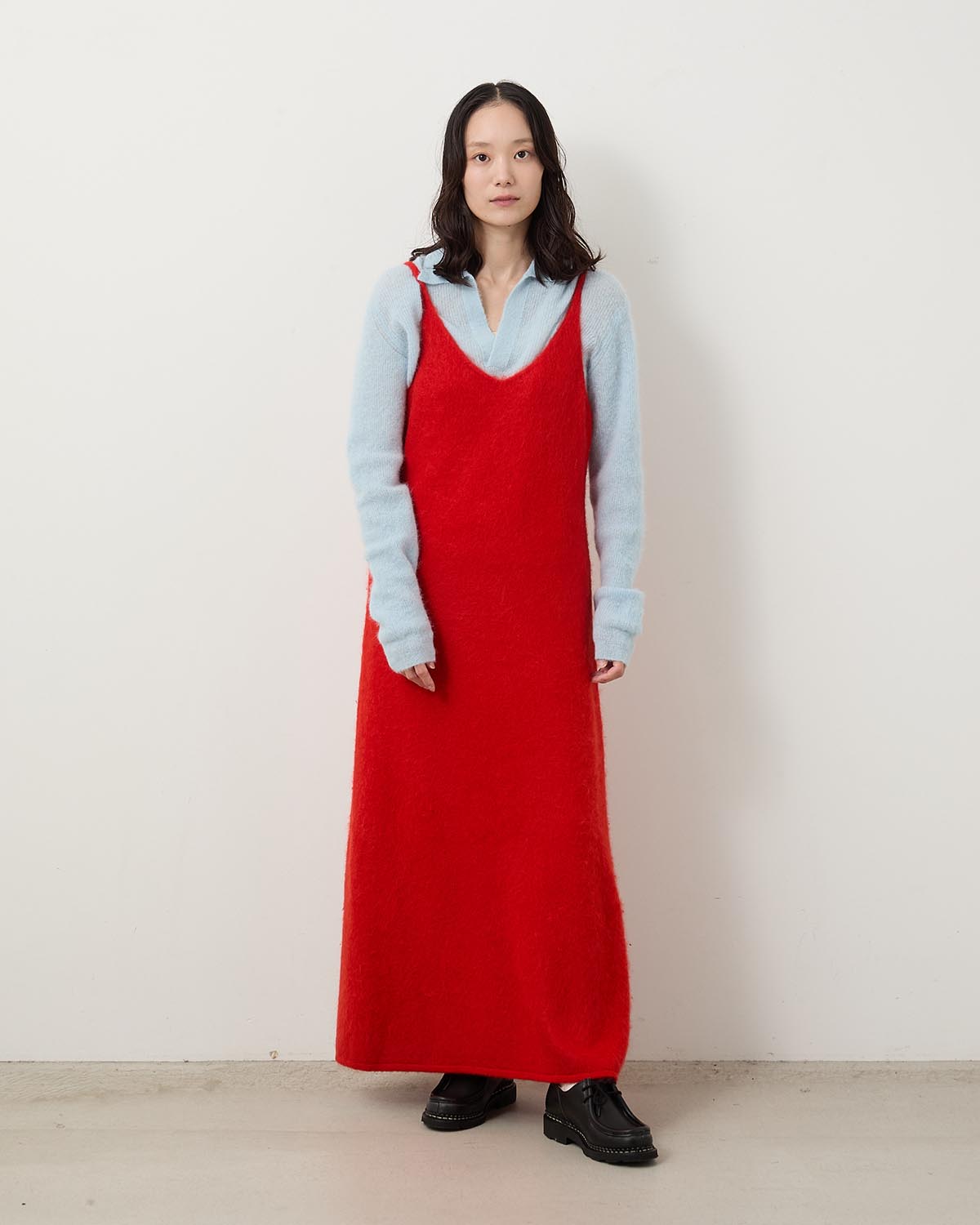 ADSB★CLOUD HALTER KNIT DRESS★MOHAIR+ ALPACA混紡★早期完売 GARMENT-DYED BABY ALPACA FUR KNIT DRESS – COVERCHORD