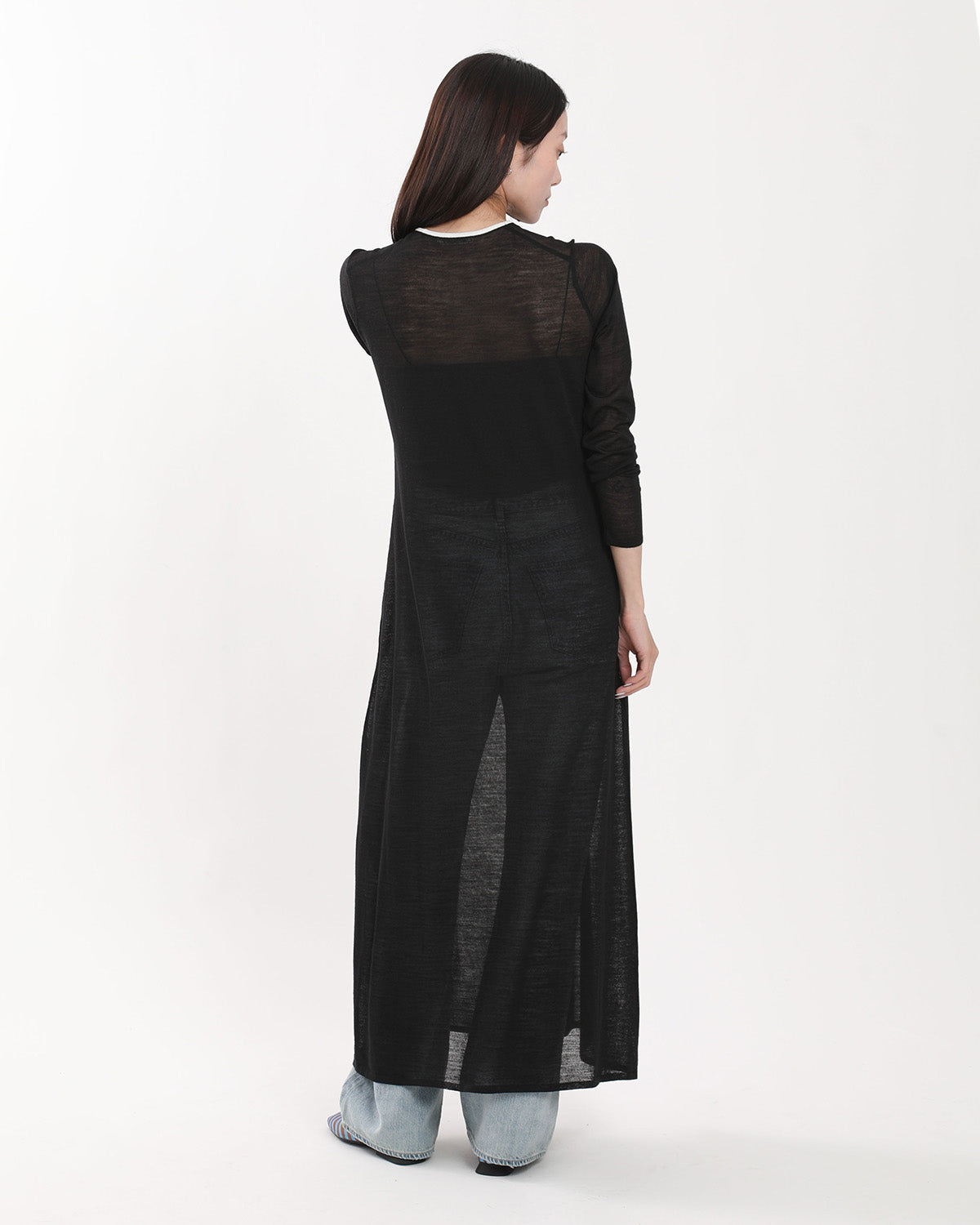 HARD TWIST HIGH GAUGE WOOL SILK KNIT DRESS
