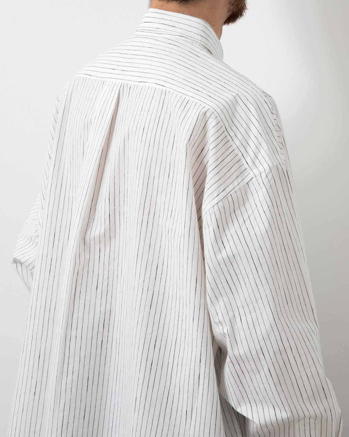 COTTON STRIPE SLIT SHIRT