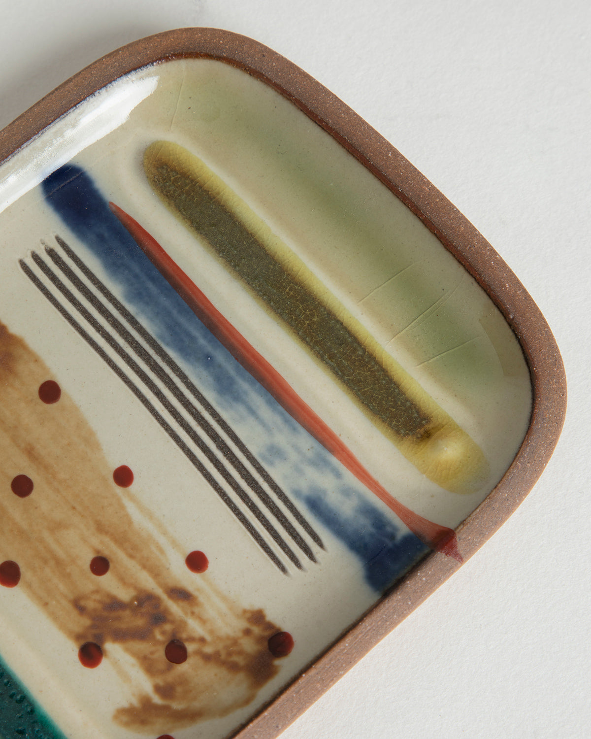 角皿 - ストライプ(小)