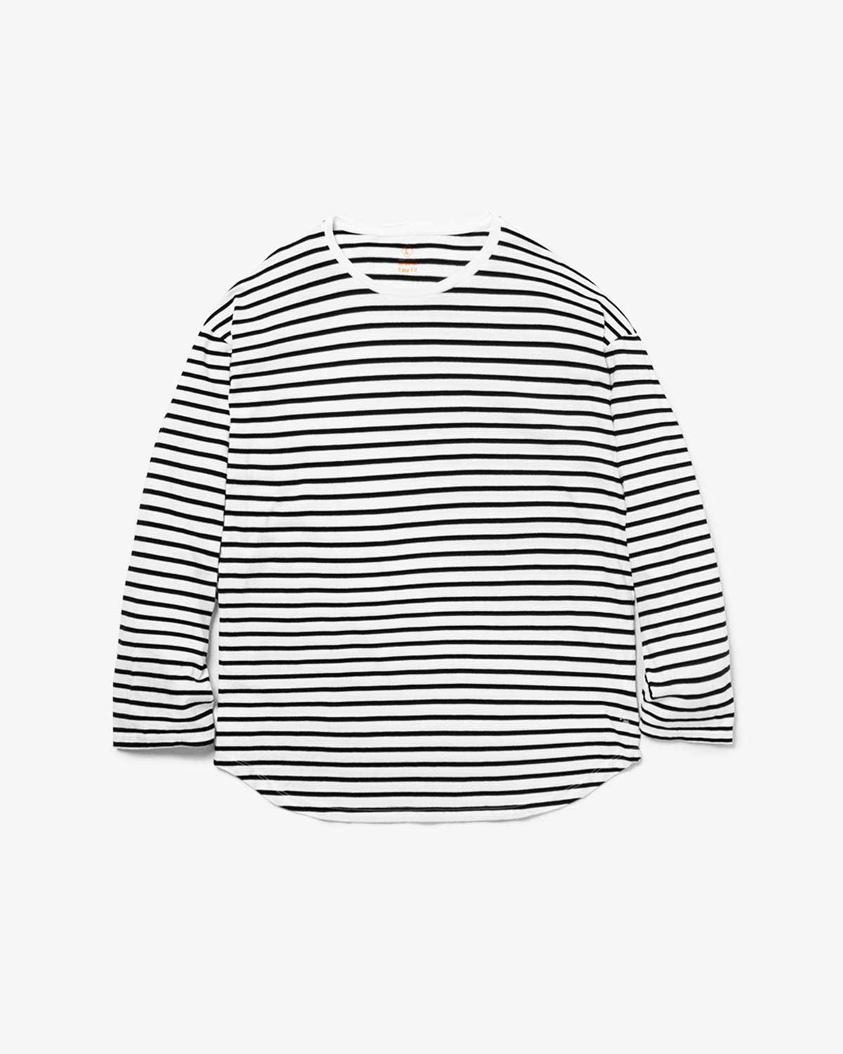 CADET EASY FIT ROUND BORDER L-S TEE