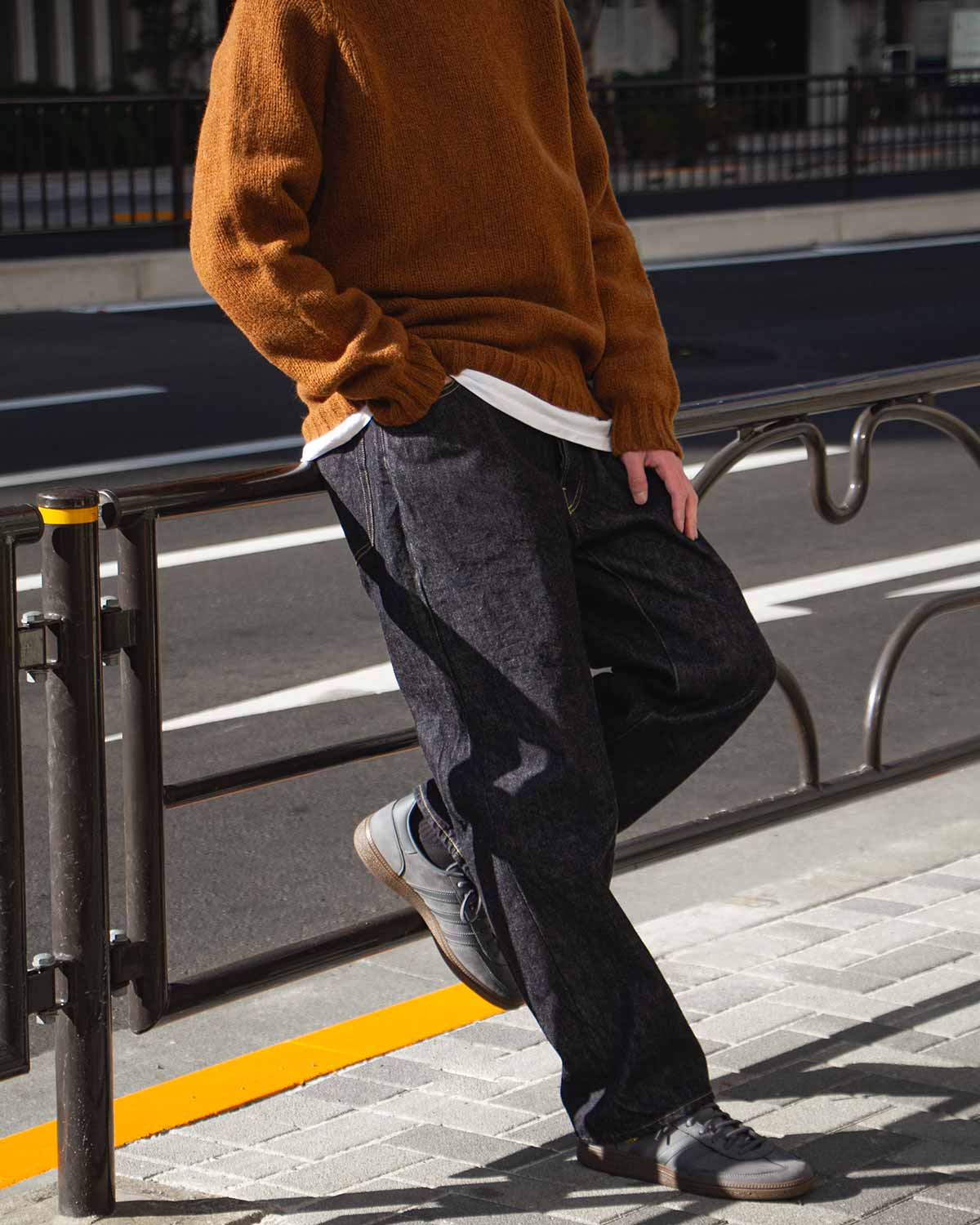 A.PRESSEのWASHED DENIM WIDE PANTS