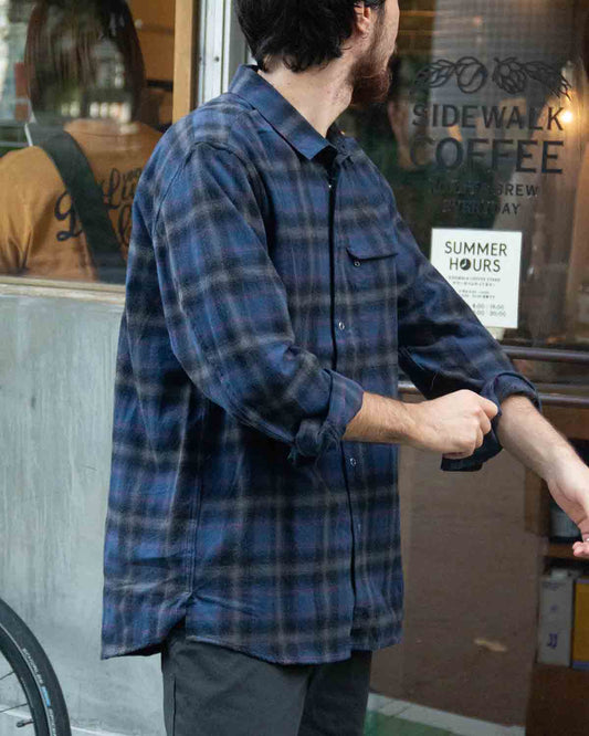 なんともいい塩梅なnonnativeのオンブレチェックネルシャツ