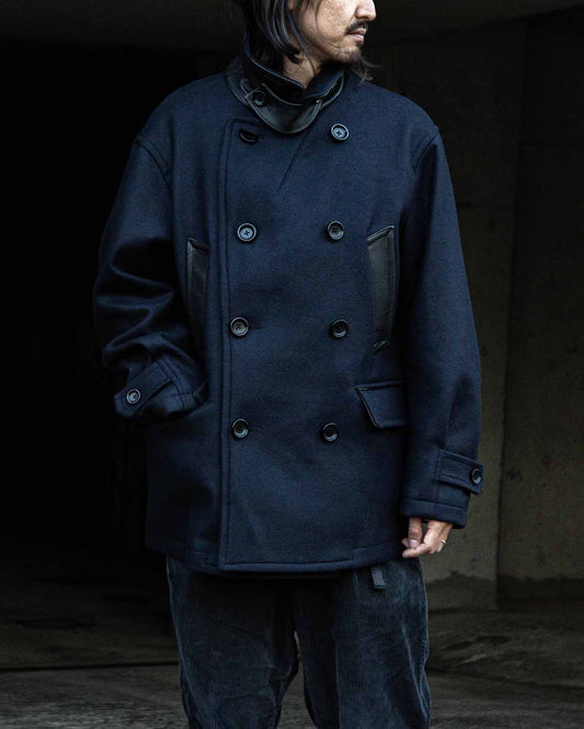 nonnativeのダブルブレストメルトンコート