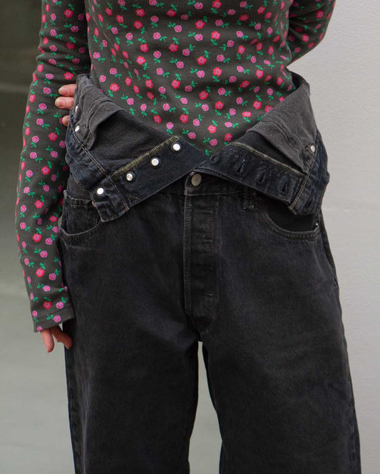 QUIITO のW WAIST DENIM PT