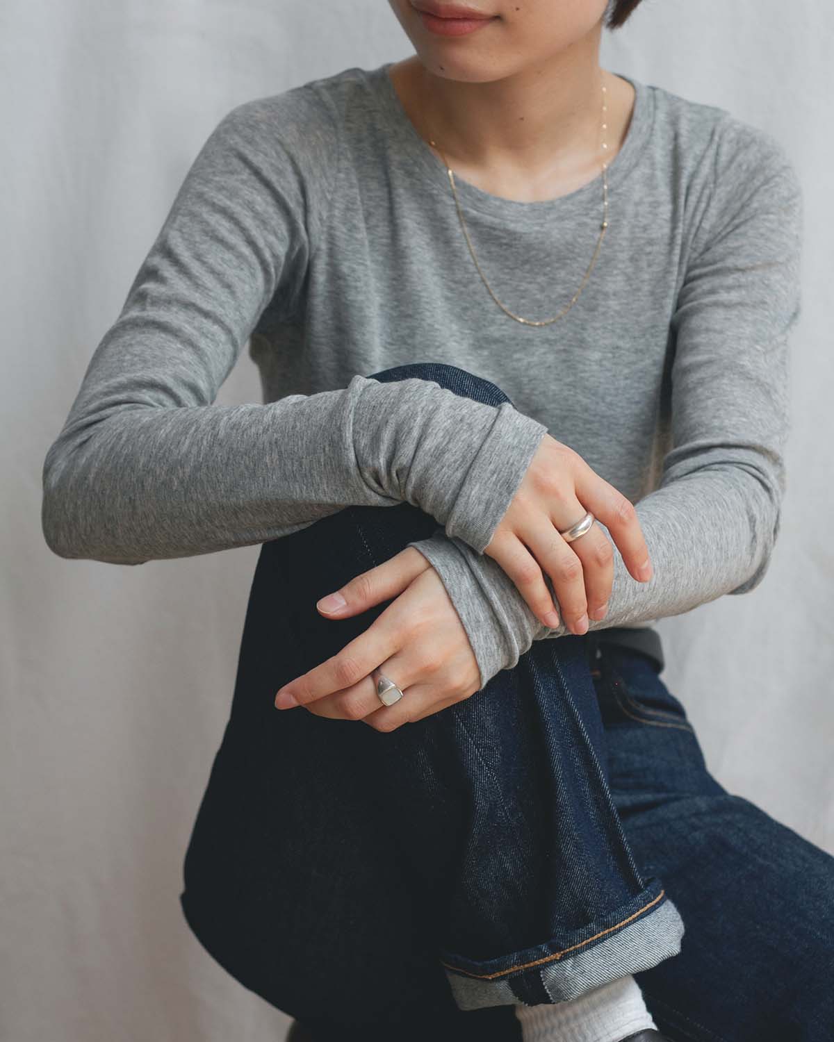 AURALEEのSHEER RIB TEE