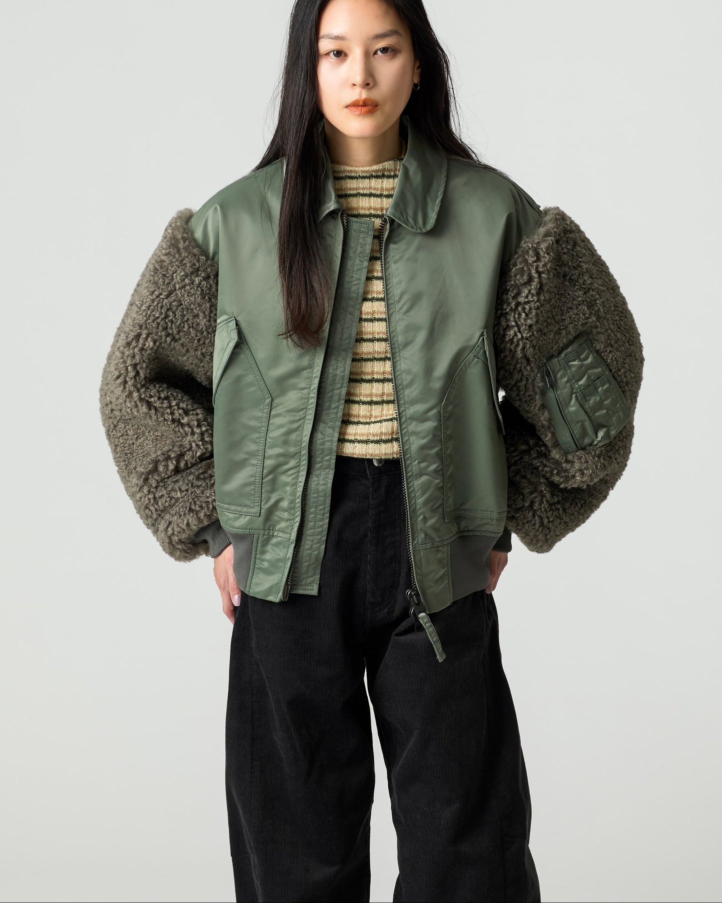 SHETLAND WOOL CASHMERE RIB KNIT BOAT-NECK P/O