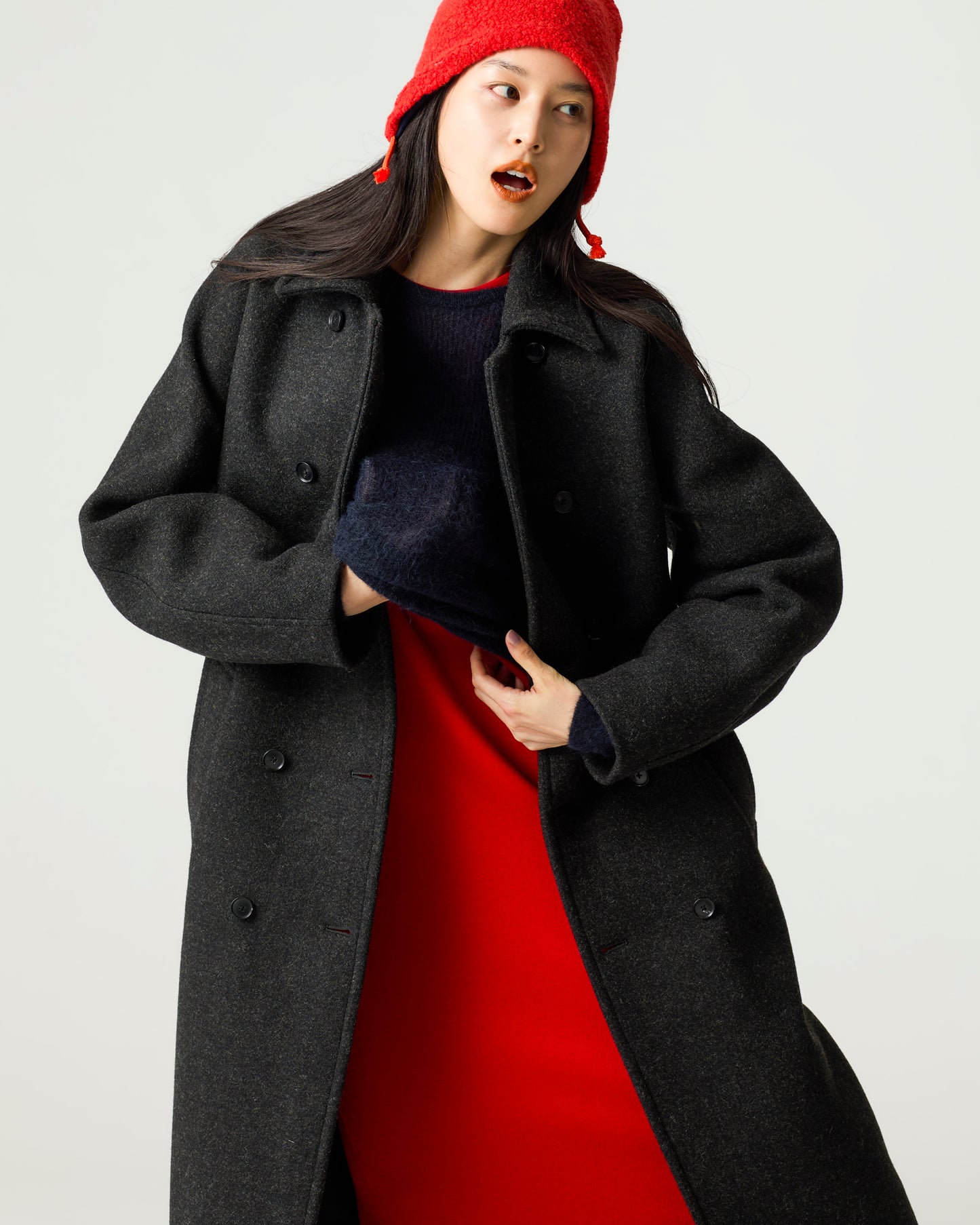 SHETLAND WOOL DOUBLE CLOTH COAT (WOMEN'S)