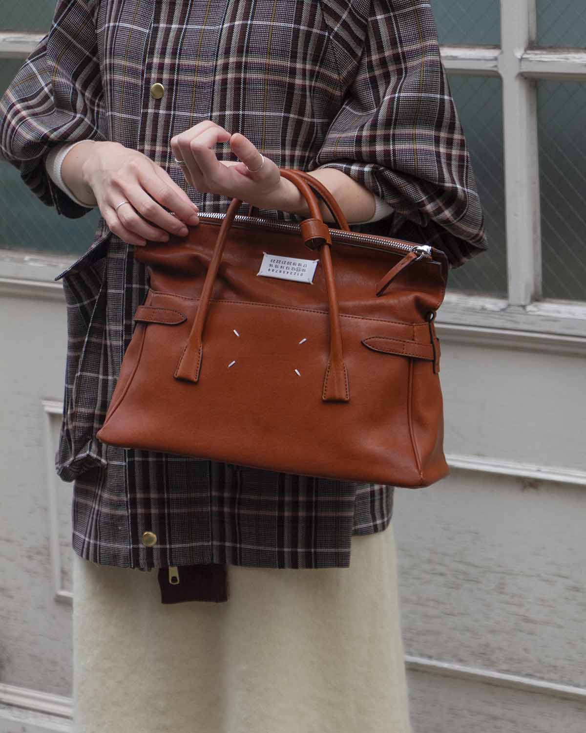 5AC WASHED LEATHER EAST WEST MEDIUM