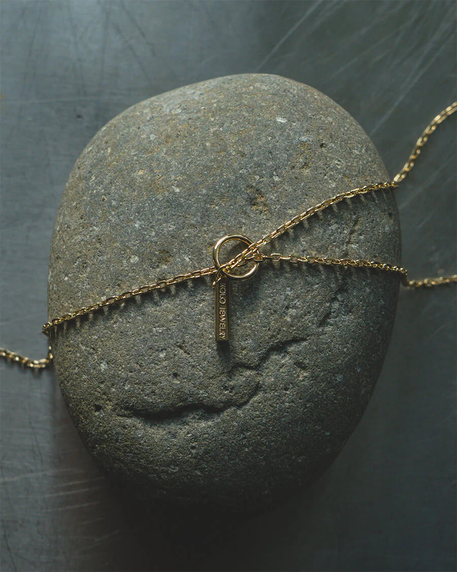 OVAL CUT NECKLACE -GOLD-