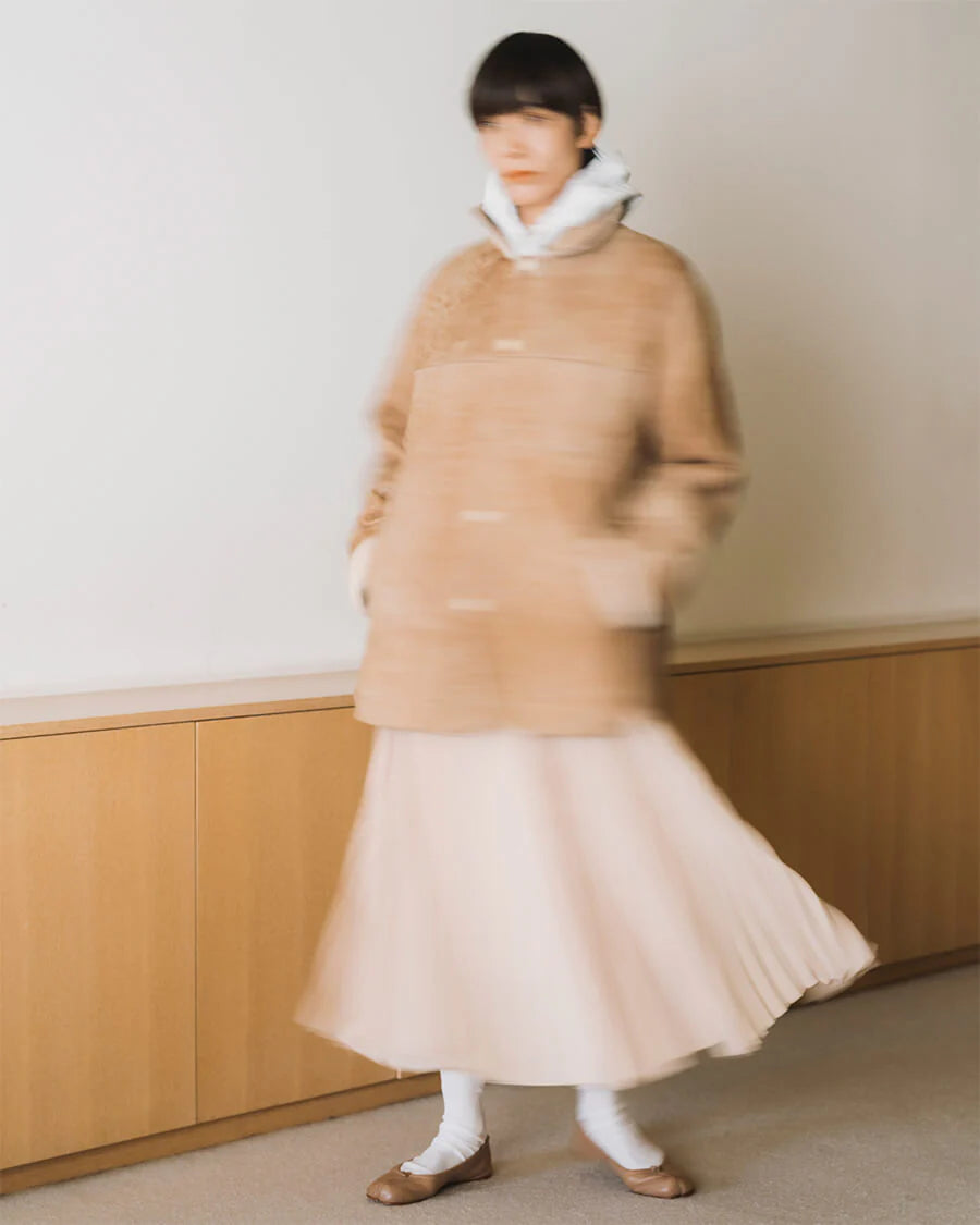 TAFFETA PLEATED SKIRT